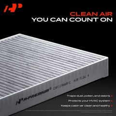 A-Premium activated carbon layer detail reducing odors and light pollutants in cabin