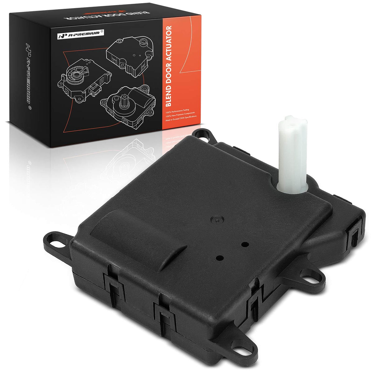 A-Premium actuator front view showing mounting points and fitment benefit