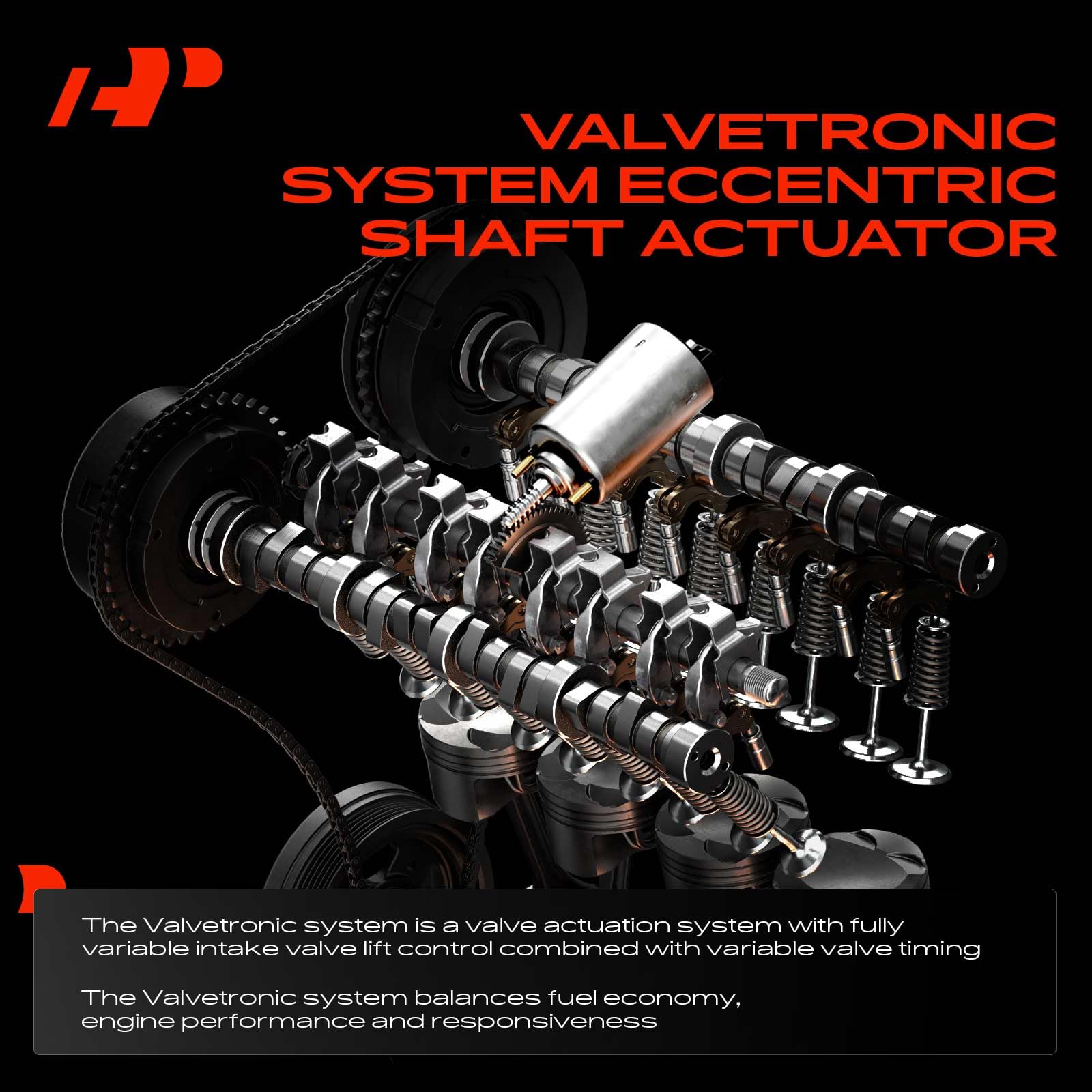 A-Premium actuator installed with valve cover removed for simple replacement benefit