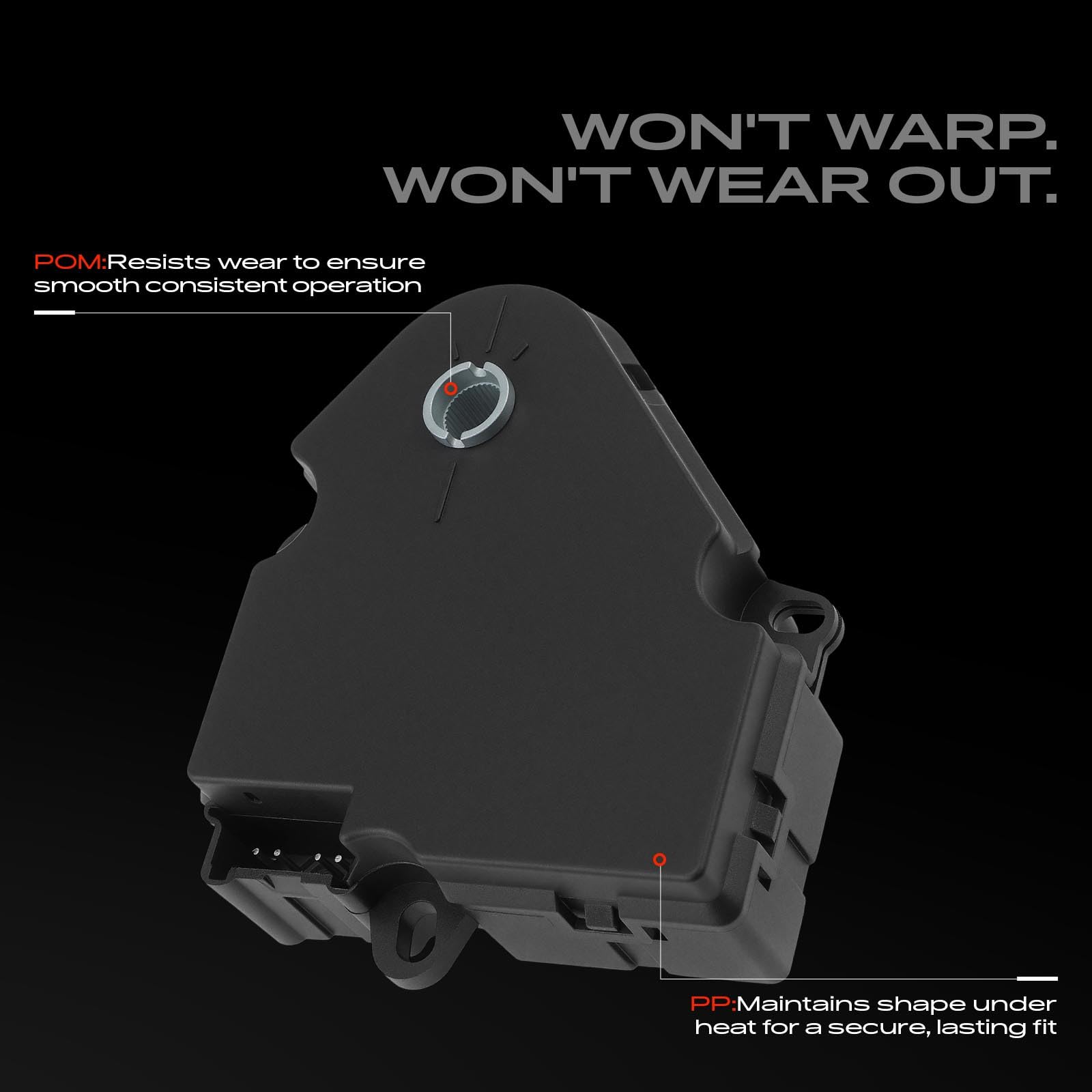 A-Premium actuator mounting flange that ensures accurate bolt alignment