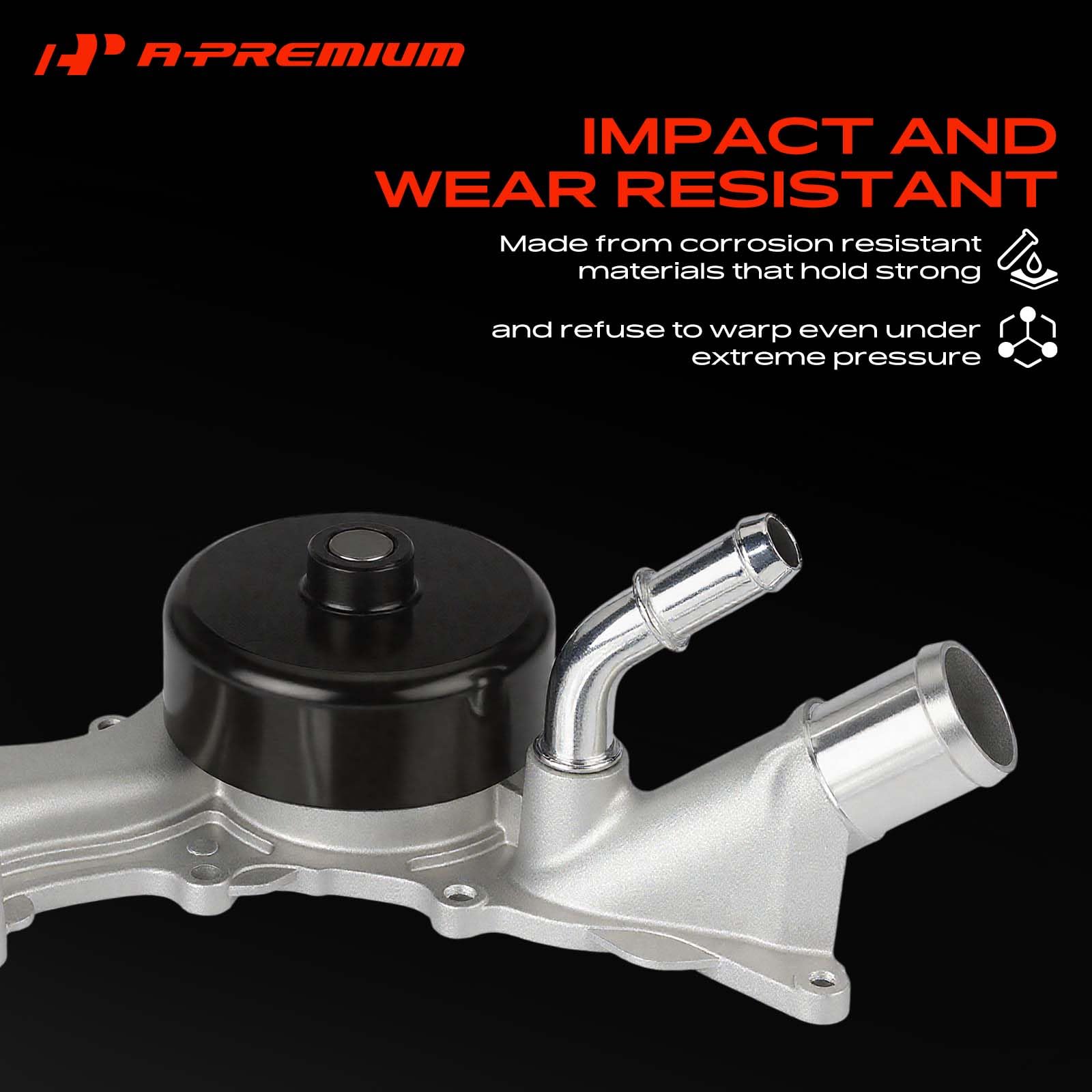 A-Premium aluminum housing finish resisting heat and aiding long-term reliability