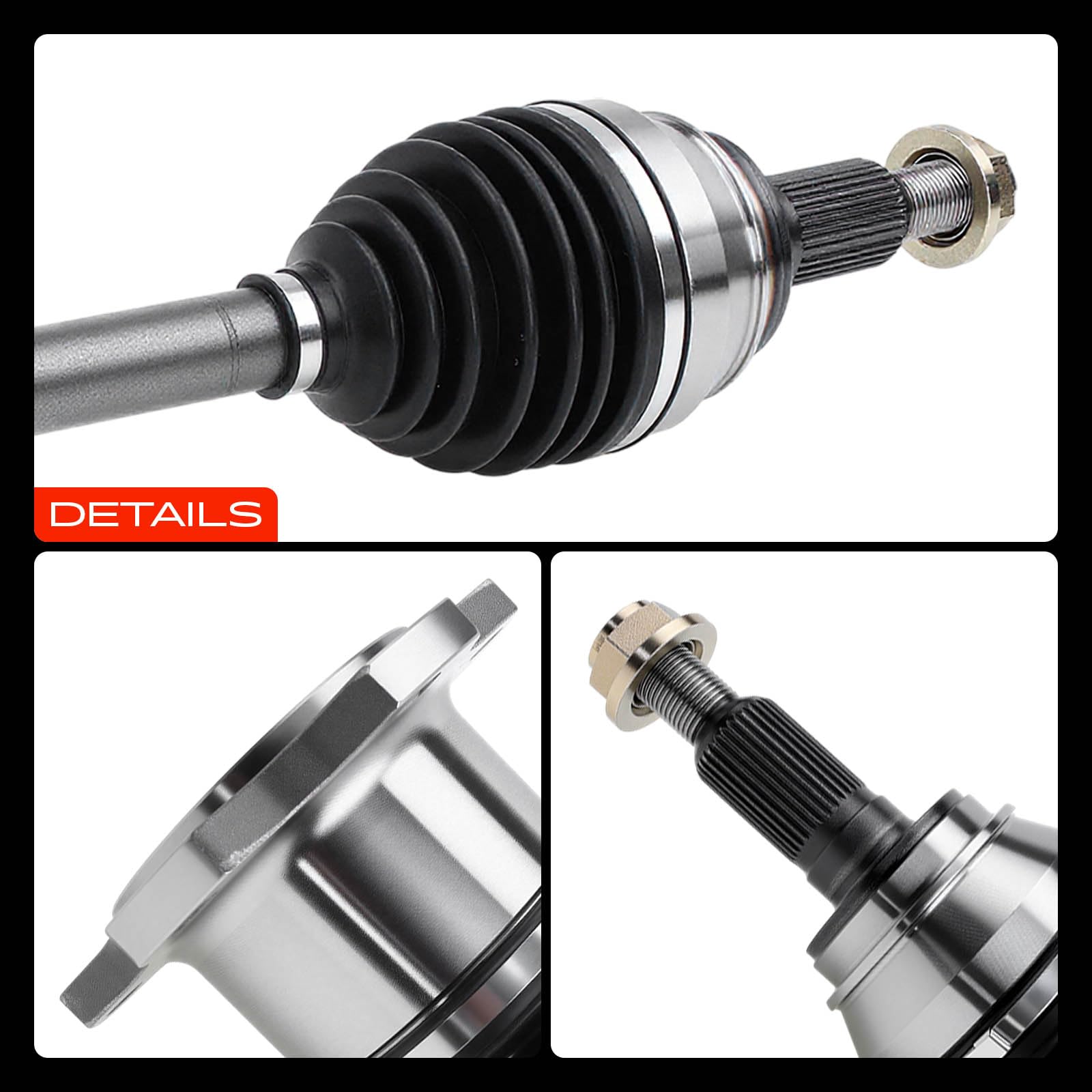 A-Premium input flange with six bolt holes closeup for straightforward bolt-on installation