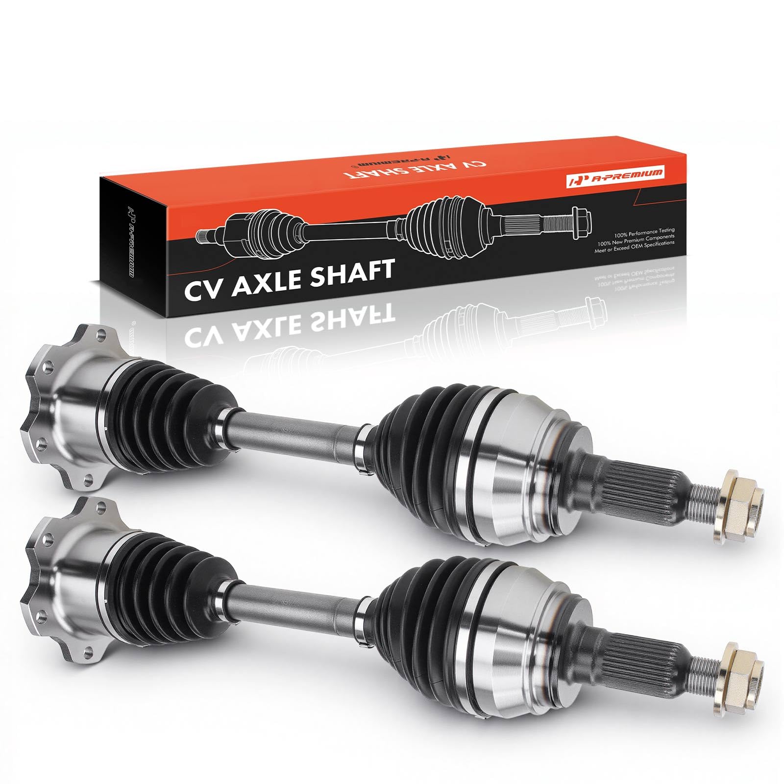 A-Premium axles boxed and labeled for safe shipping and delivery