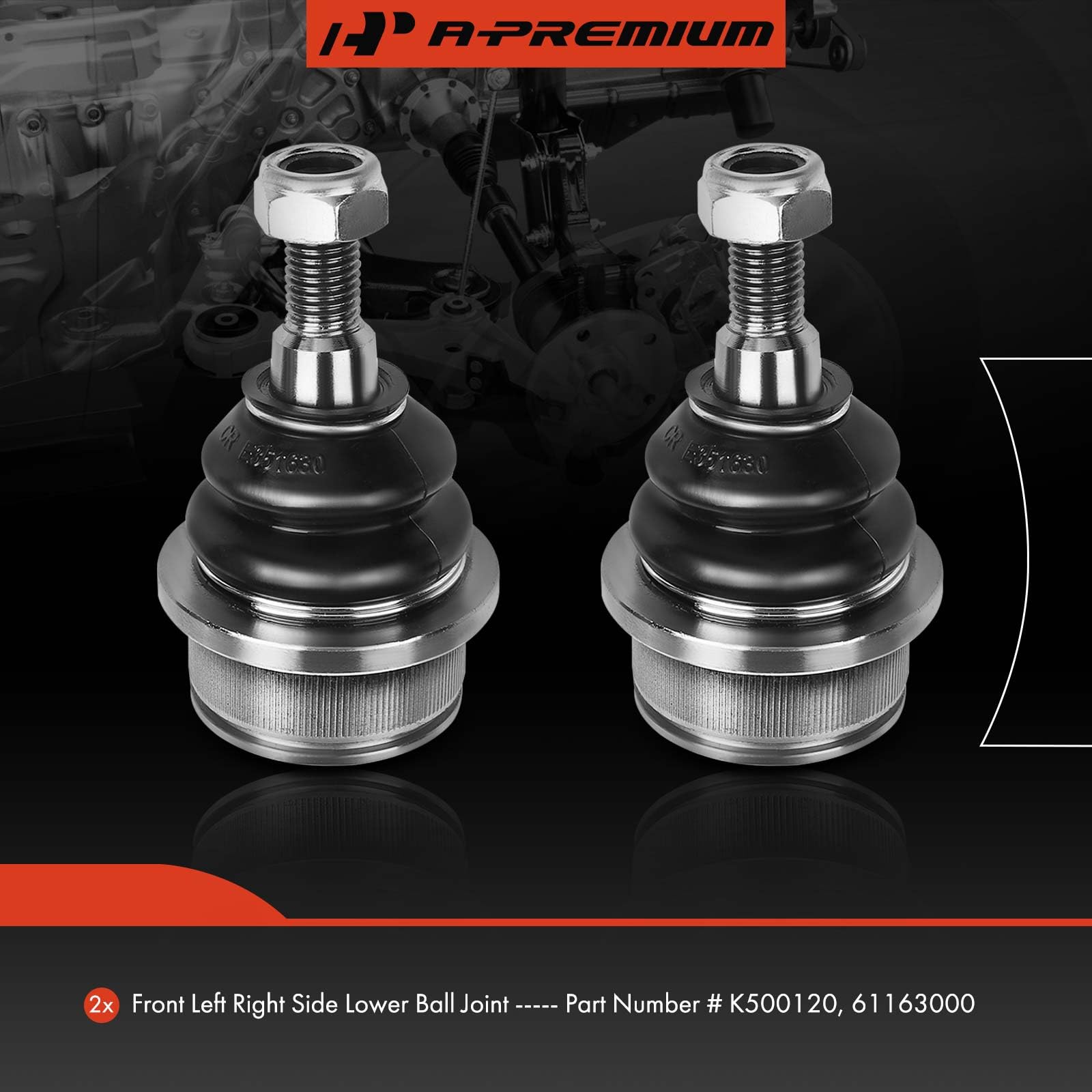 A-Premium close-up of threaded ball stud showcasing durable steel construction