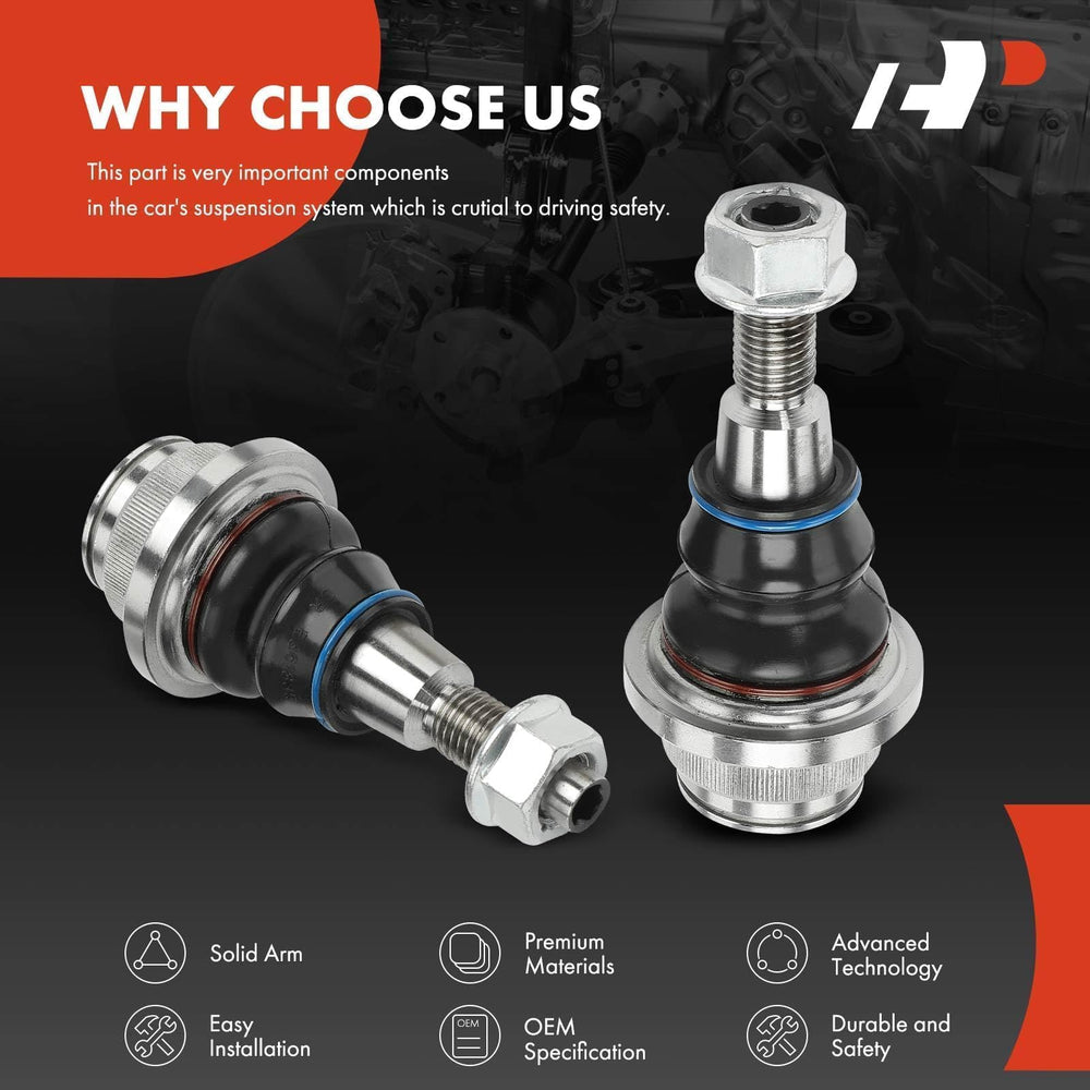 A-Premium ball joint mounted on a control arm demonstrating installation fit