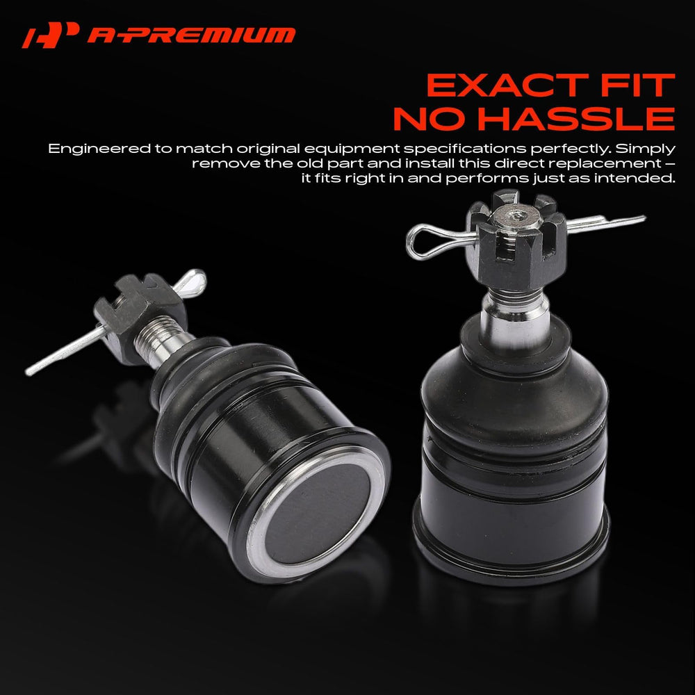 A-Premium pair of front lower ball joints displayed side-by-side for balance benefit