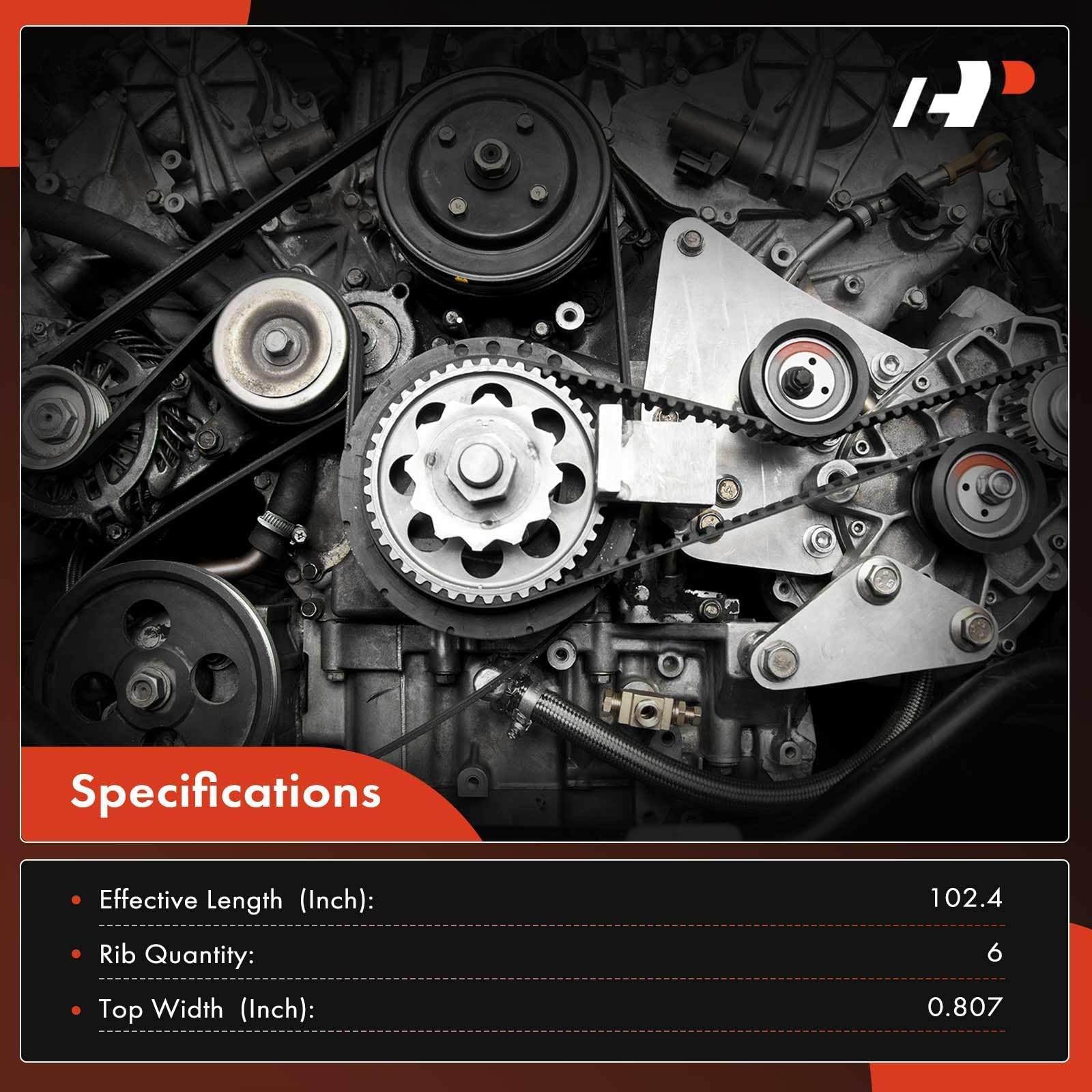A-Premium belt installed on an engine demonstrating correct fitment
