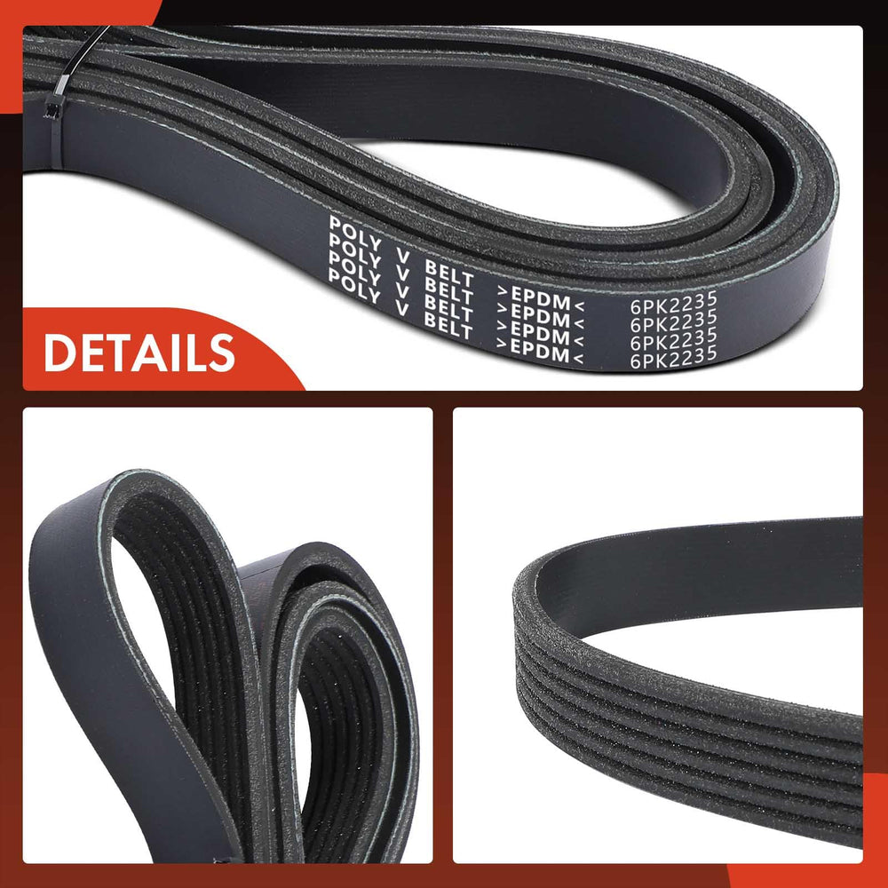 A-Premium belt next to OEM belt for size and profile comparison
