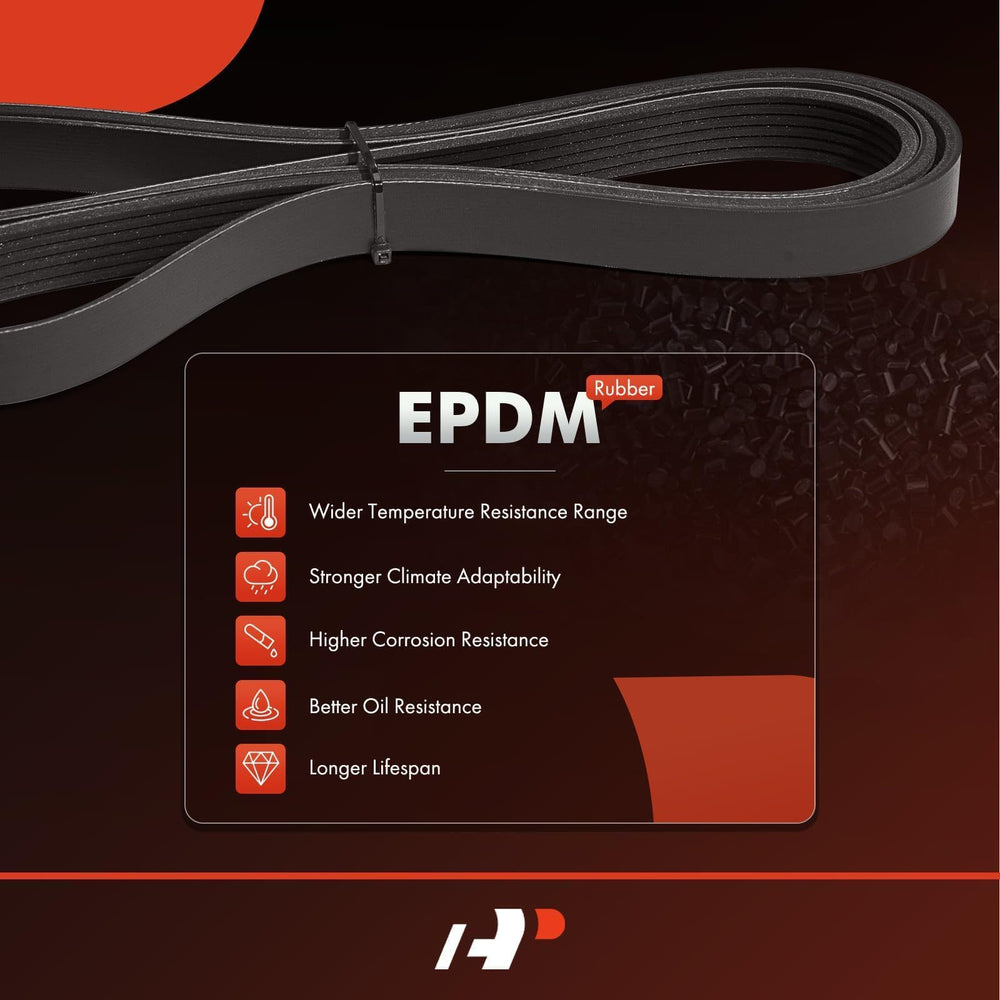 A-Premium belt installed on engine demonstrating correct routing and performance