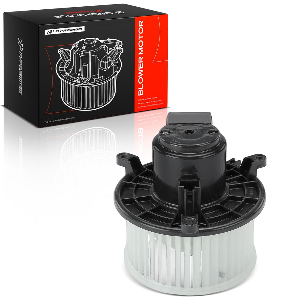 A-Premium blower motor front view showing ready-to-install design and reliable airflow