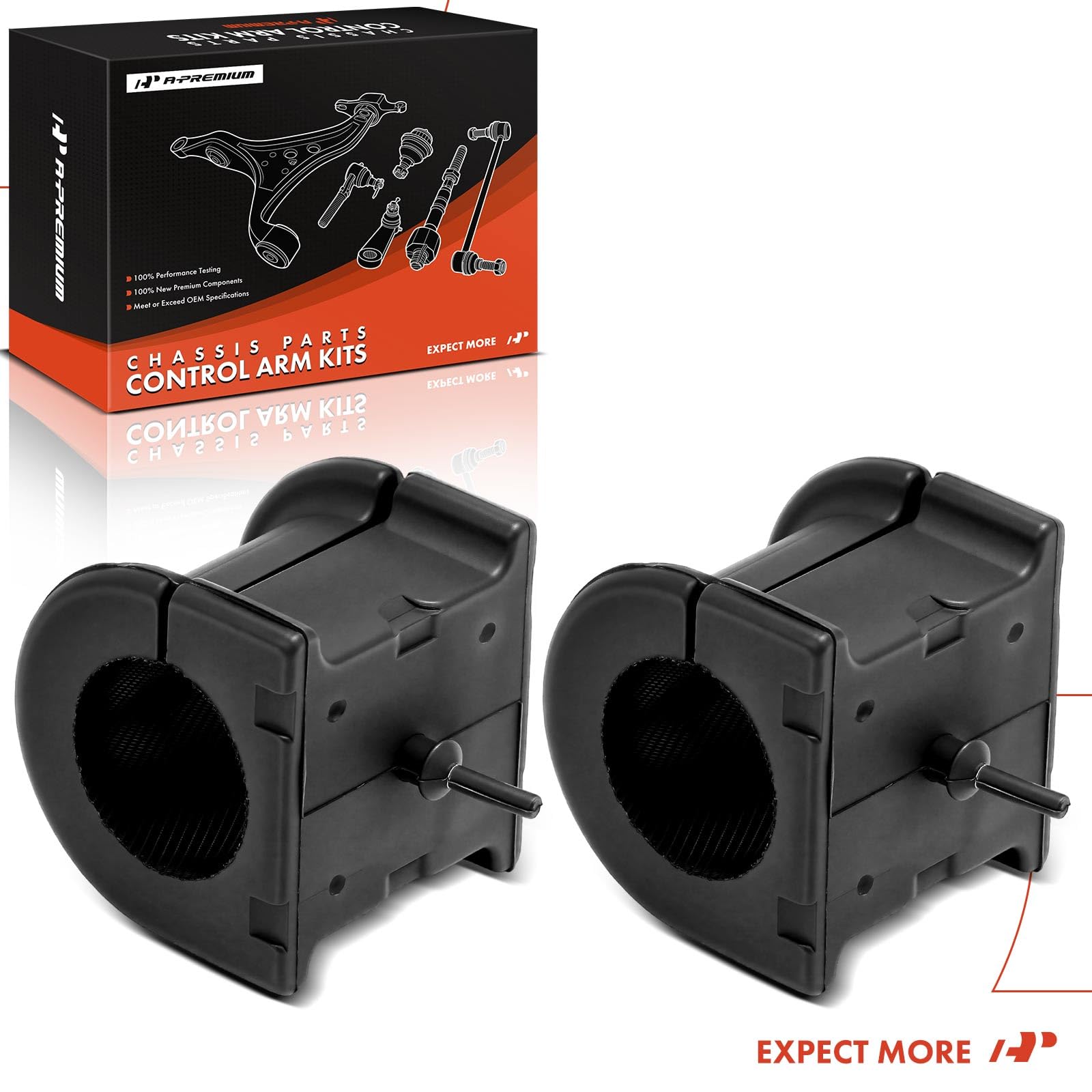 A-Premium bushing retail packaging with warranty card providing buyer confidence
