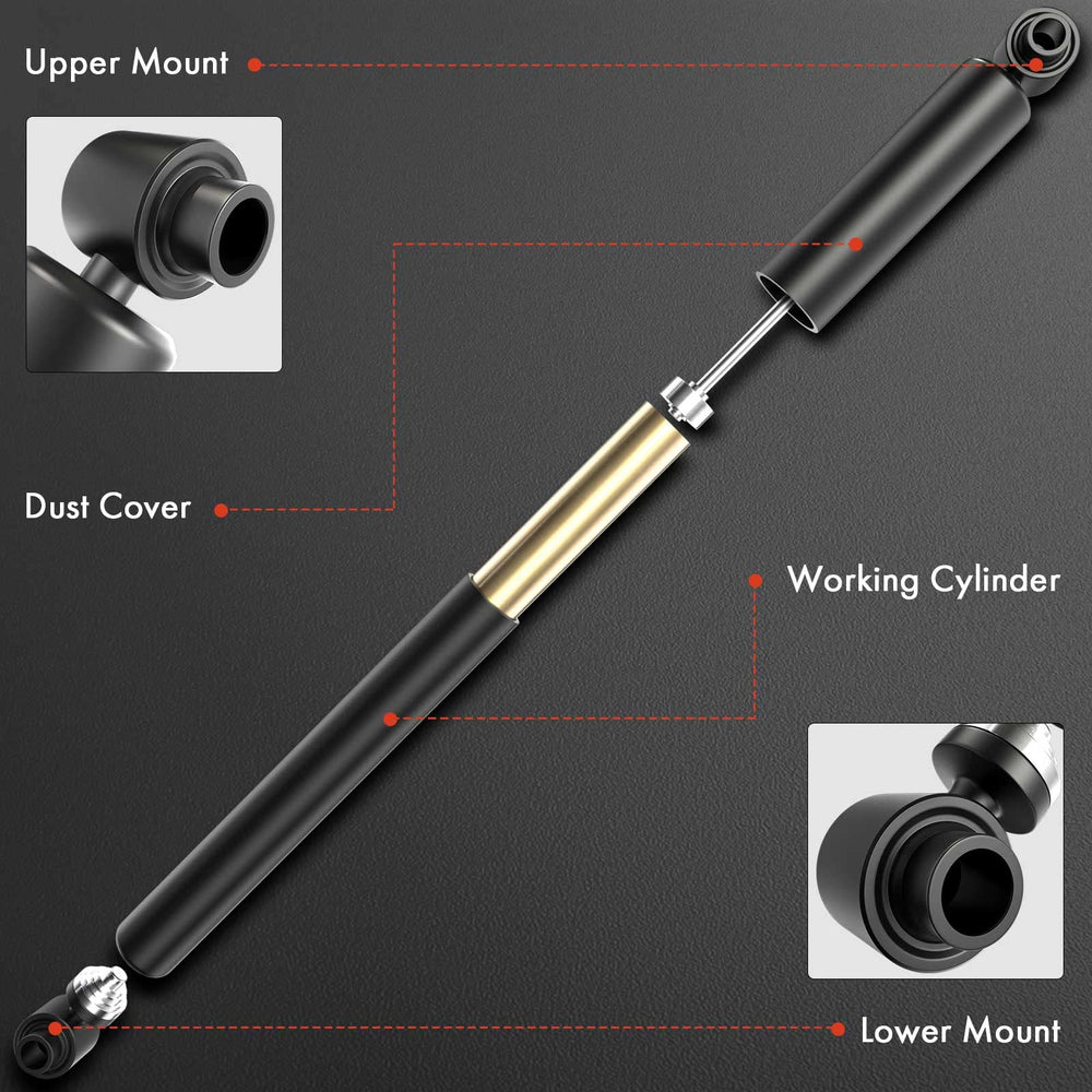 A-Premium cab shock side profile highlighting compact, OE-matching dimensions