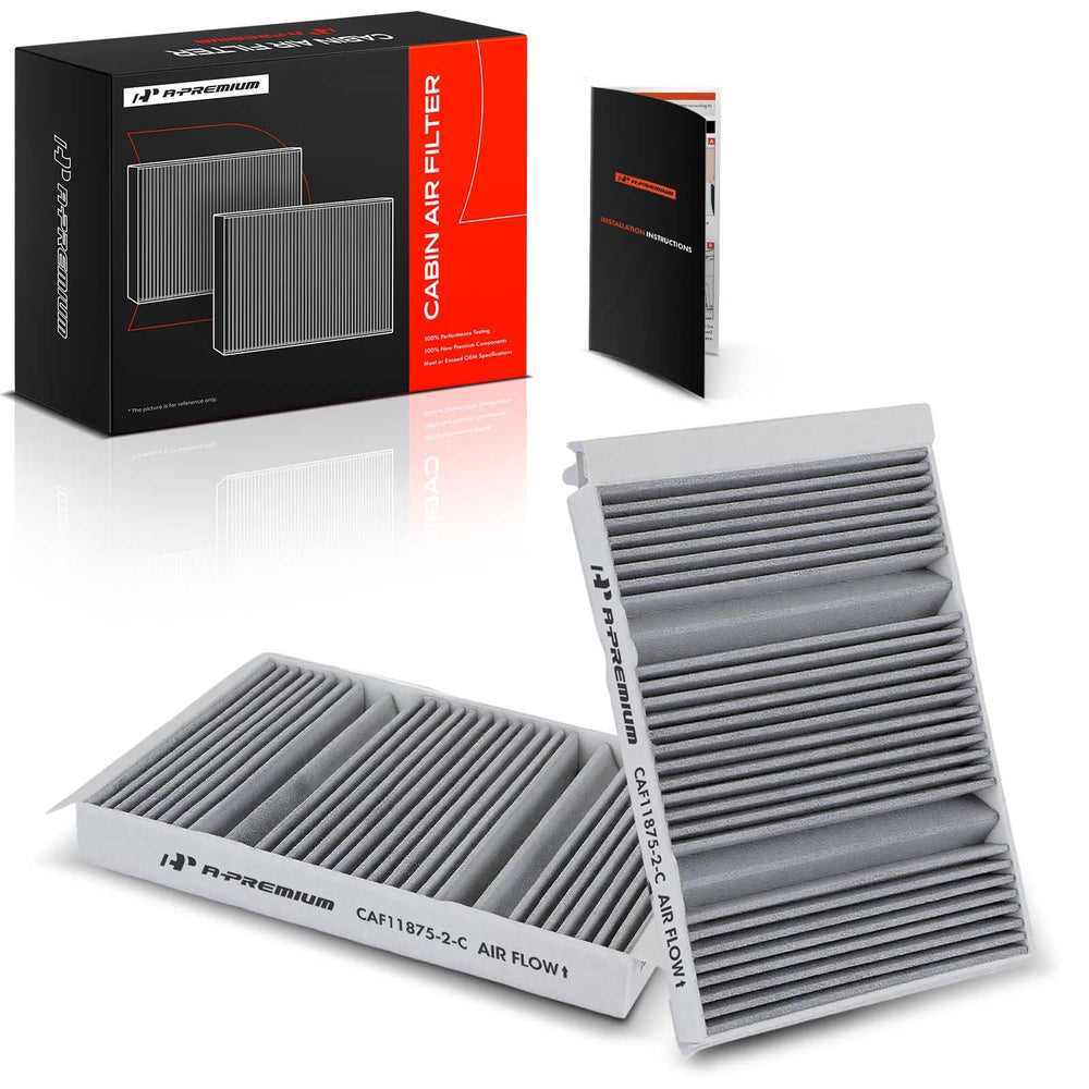 A-Premium front-packaging showing filter set and fitment for Mercedes‑Benz, easy replacement