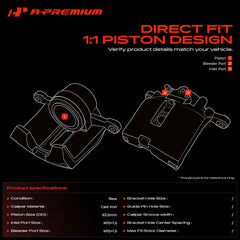 A-Premium caliper backside detail highlighting bracket interface for easy install