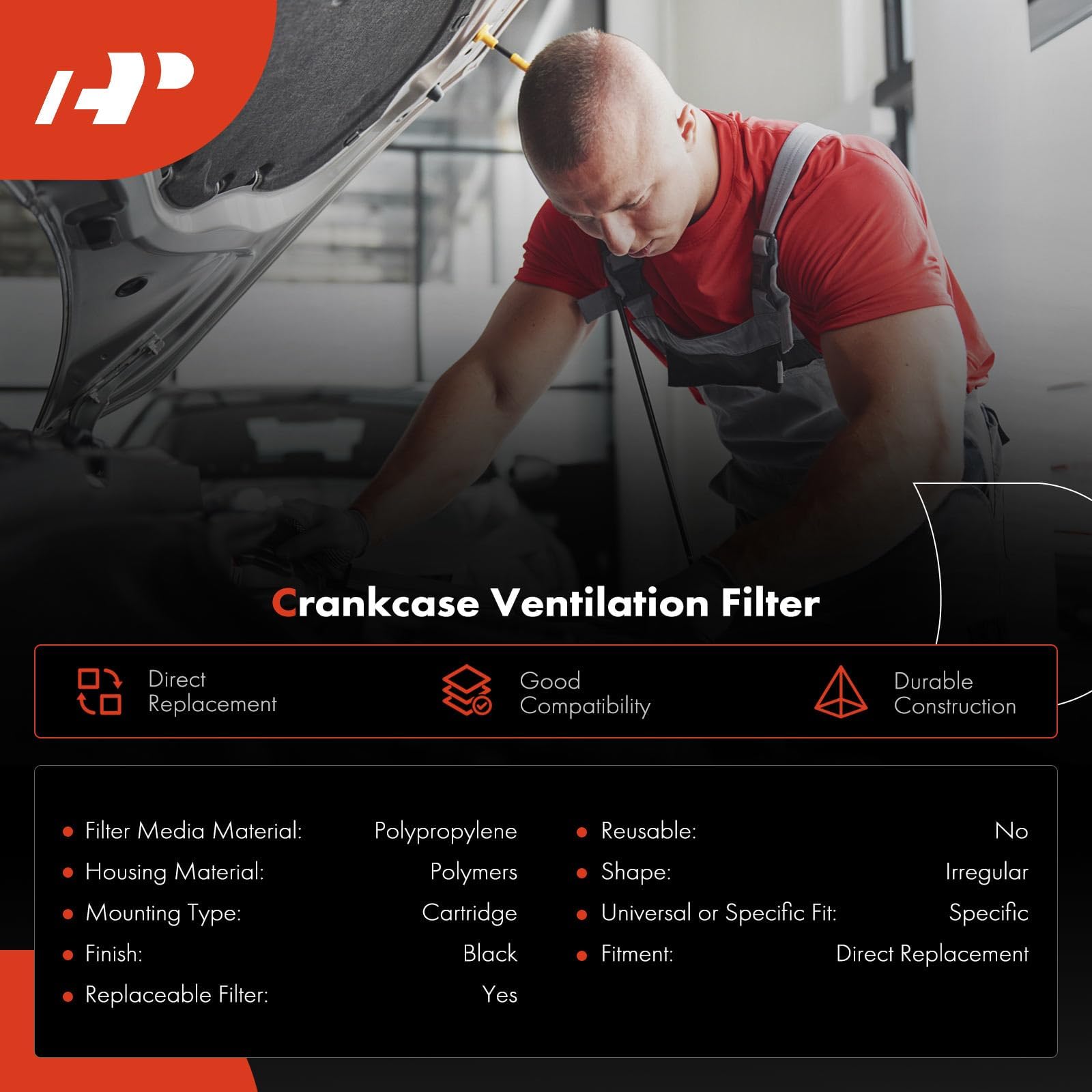 A-Premium side profile of breather element highlighting durable construction benefit
