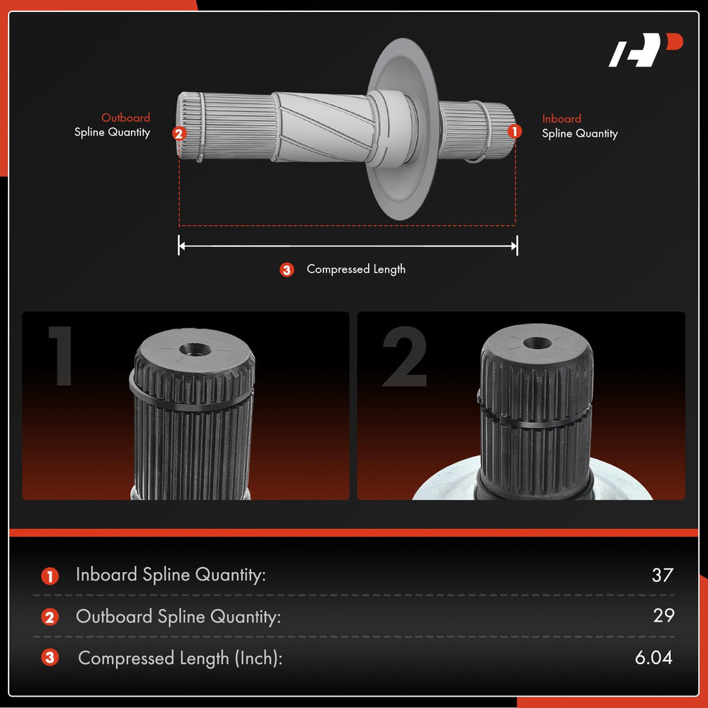 A-Premium spline close-up highlighting accurate spline counts and durability