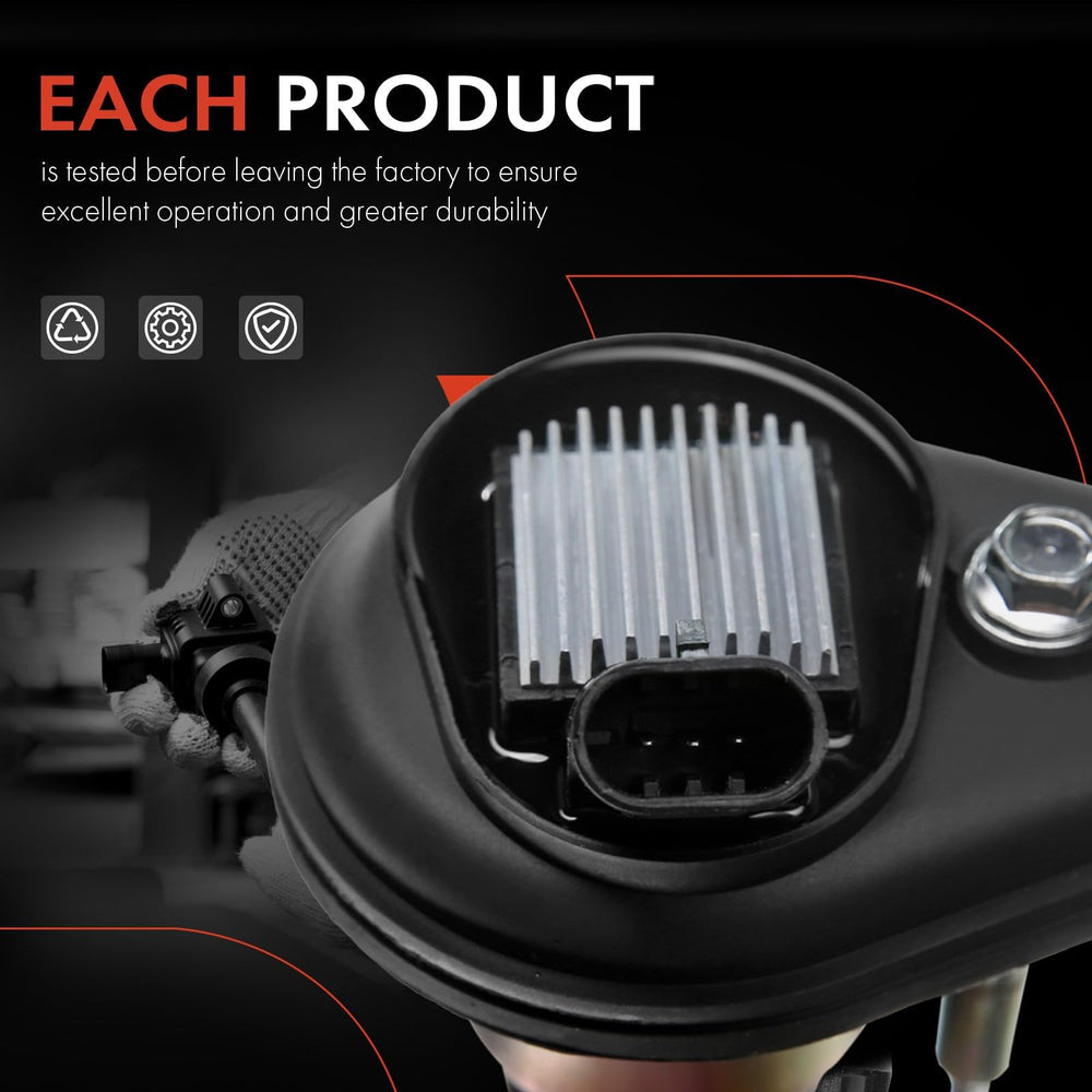 A-Premium coil next to ruler showing compact size for fast visual fit confirmation