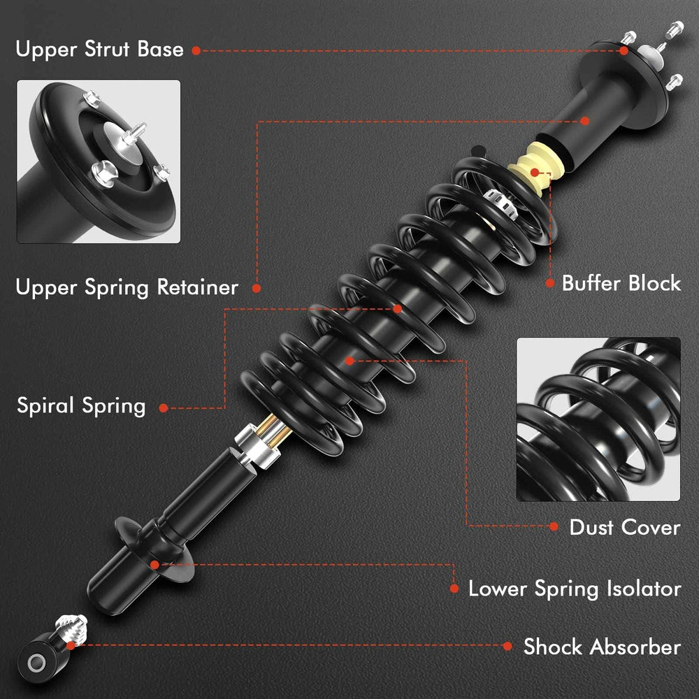 A-Premium coil spring closeup highlighting spring seat and load support benefit