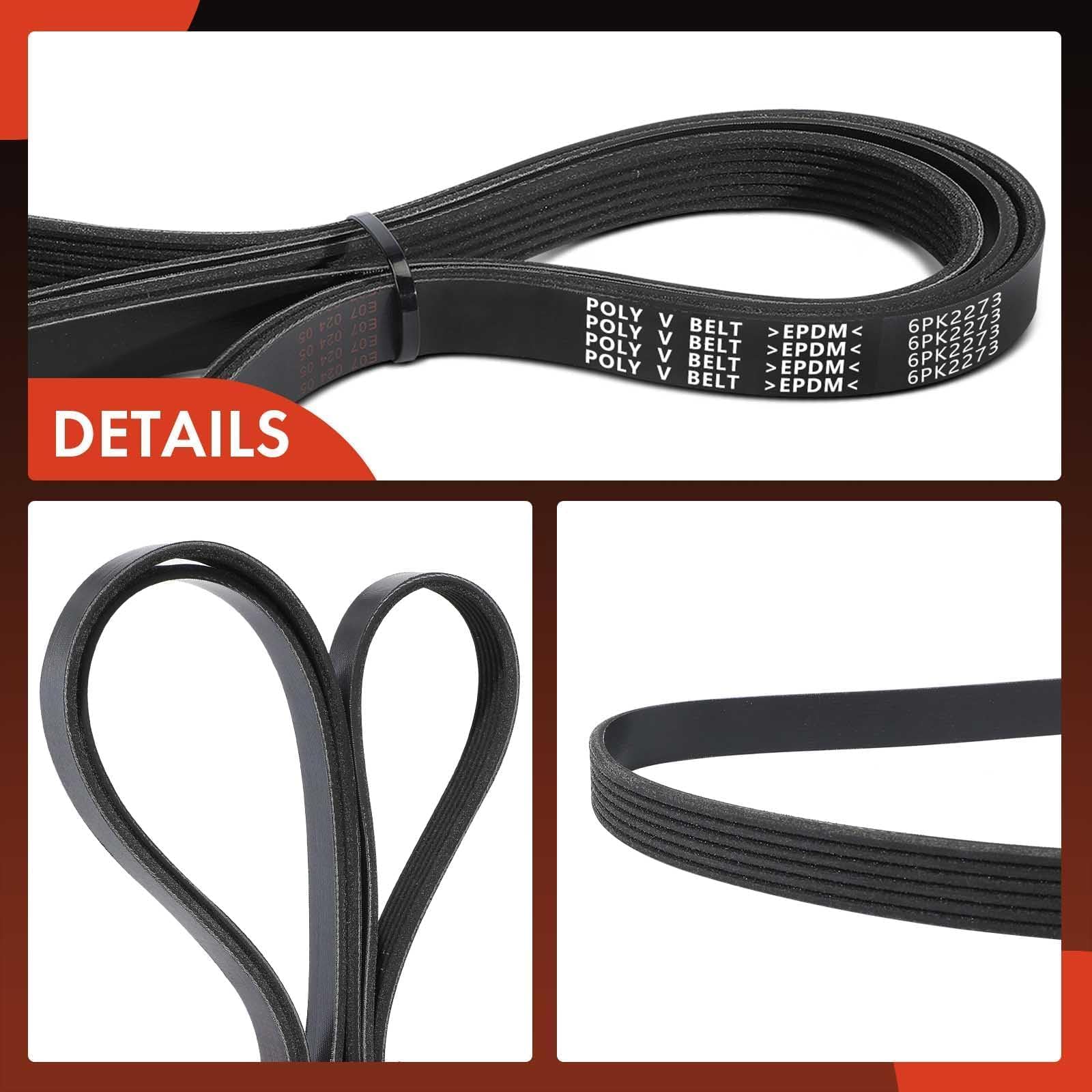 A-Premium new belt beside worn belt highlighting improved durability