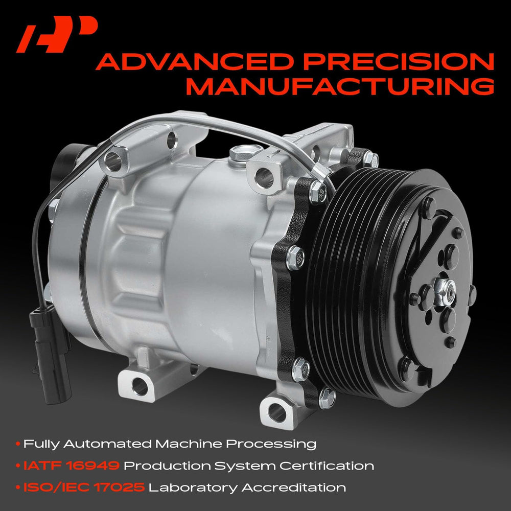 A-Premium clutch assembly installed on compressor for plug-and-play replacement