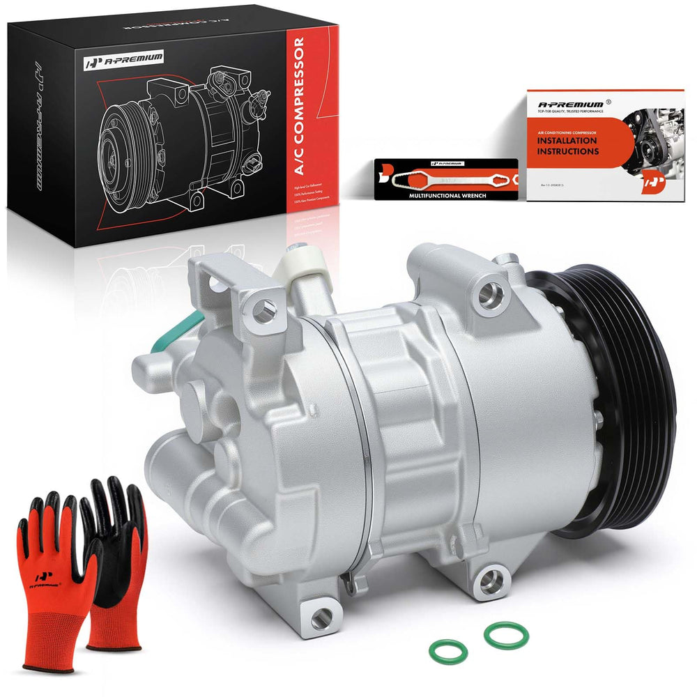A-Premium compressor in a garage setting showing a technician preparing for swap