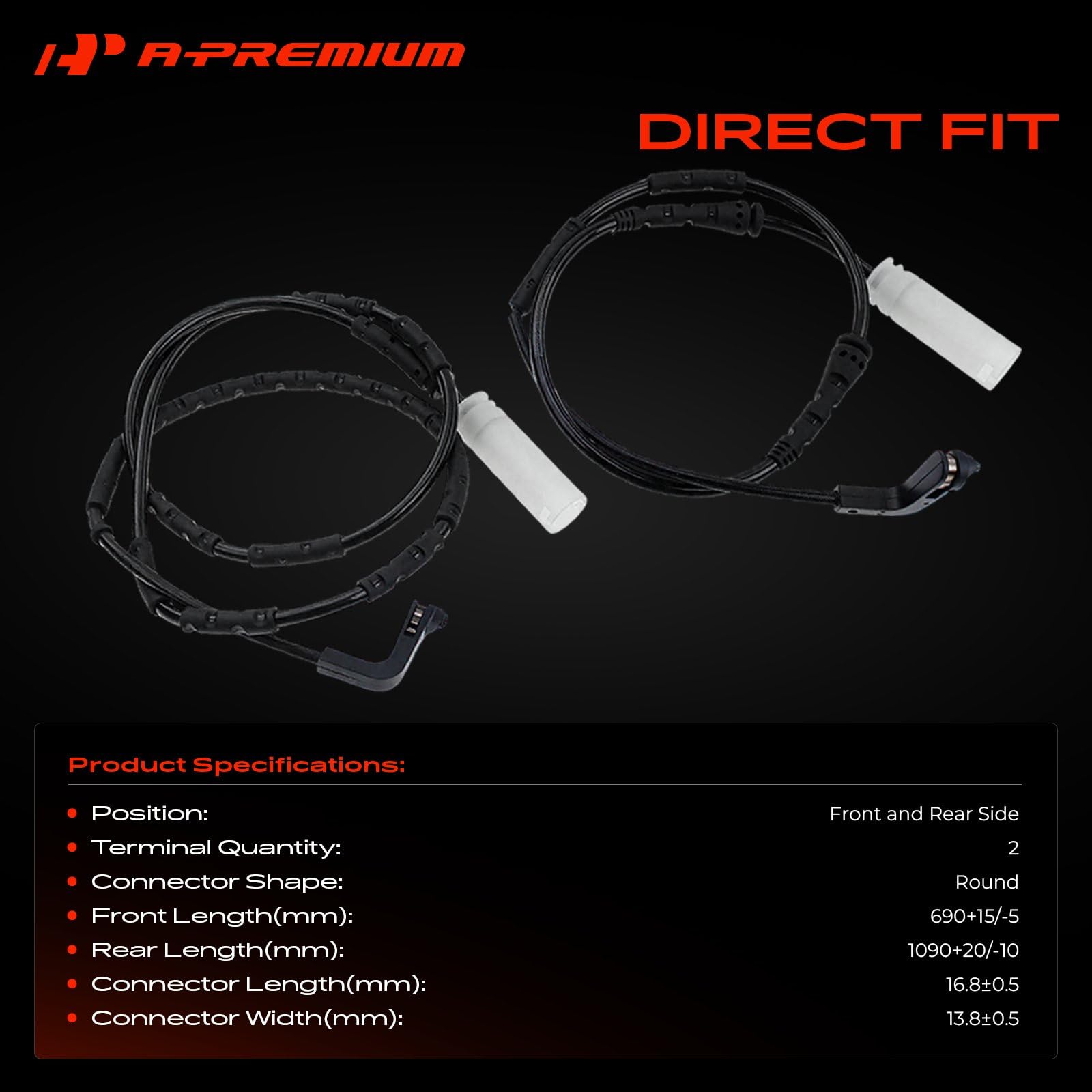 A-Premium connector closeup showing oval 2-pin secure connection