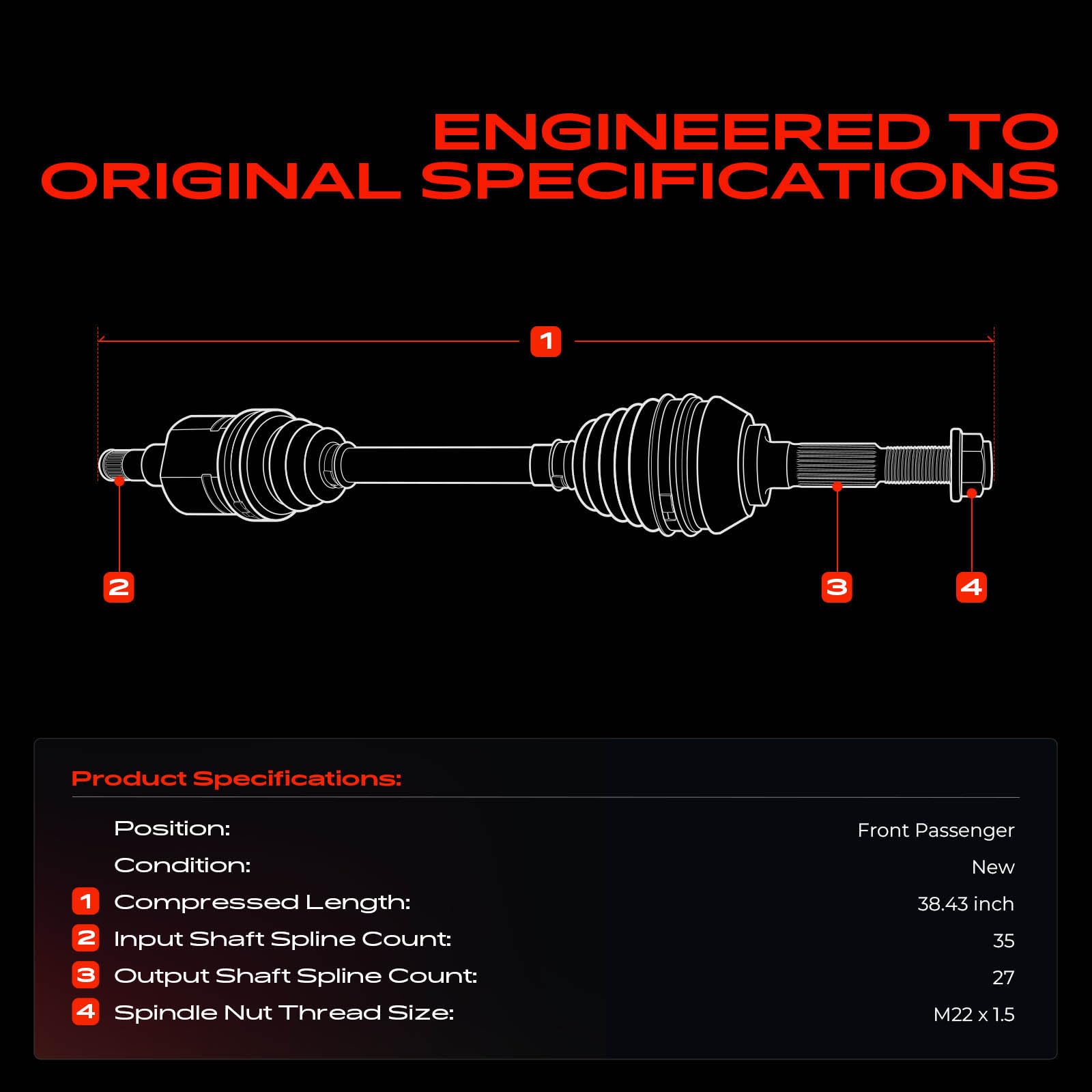 A-Premium assembled CV boot and joint protecting the axle from contaminants