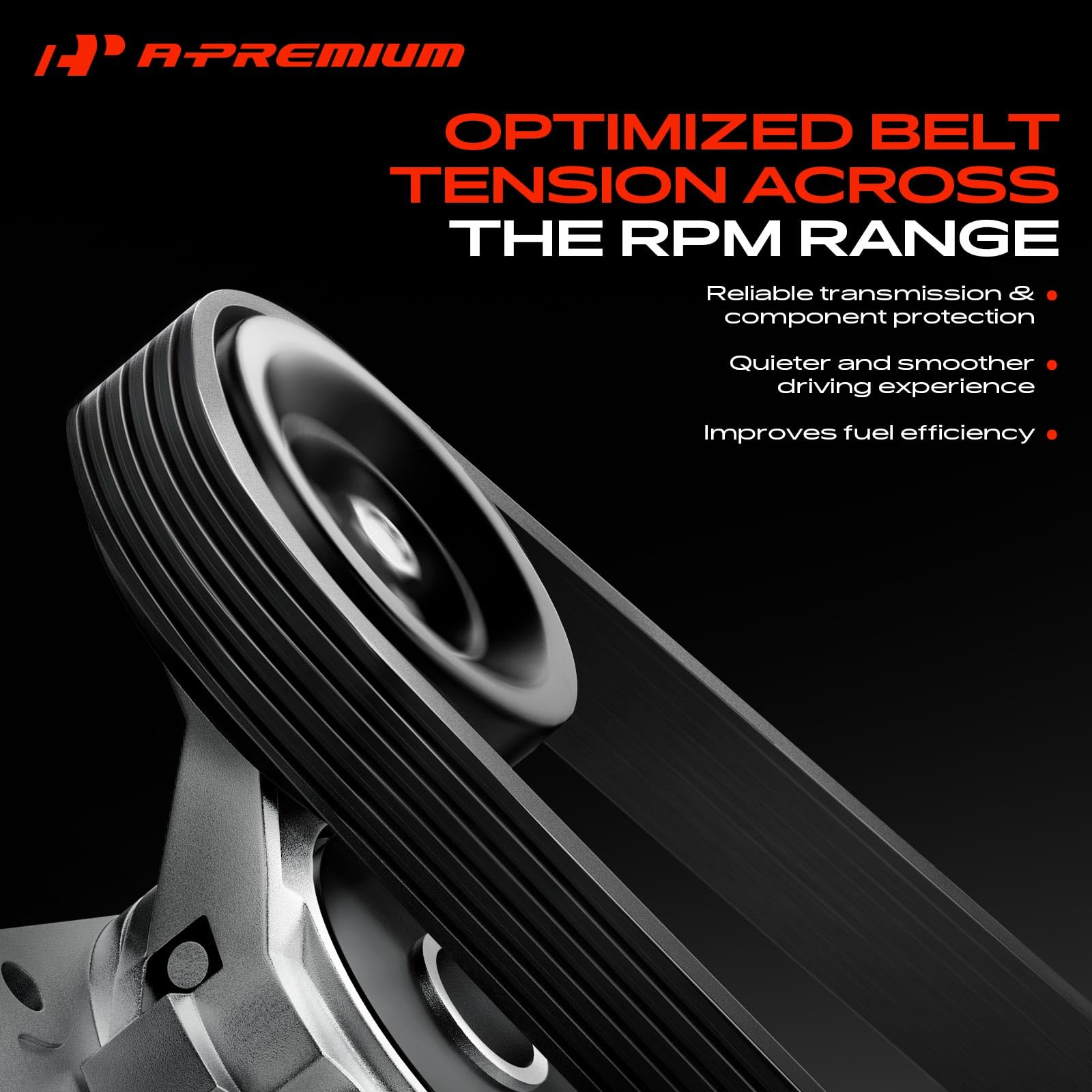 A-Premium dimensions scale view showing 70 mm pulley and 26 mm width