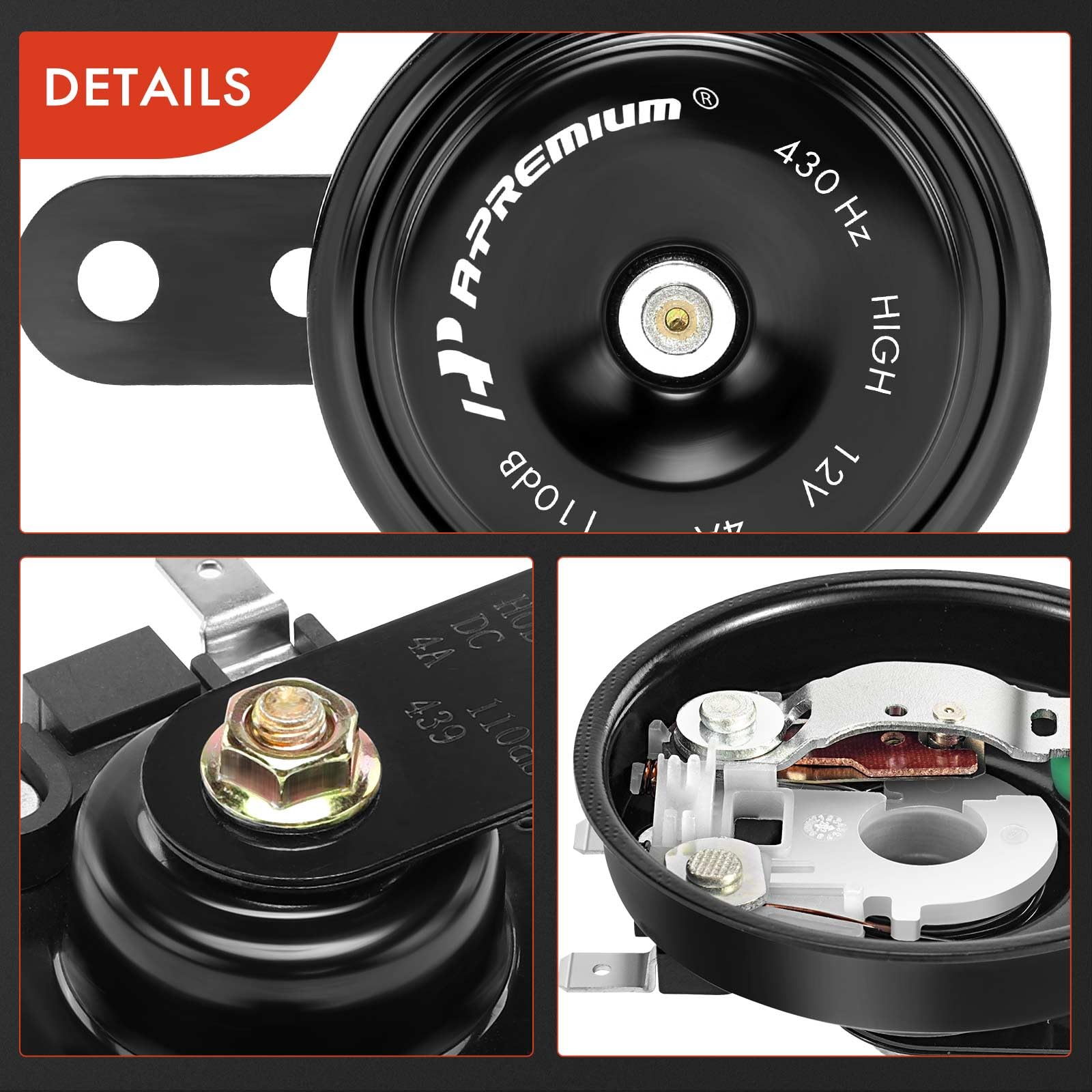 A-Premium disc horn packaging with warranty card indicating reliable one-year coverage