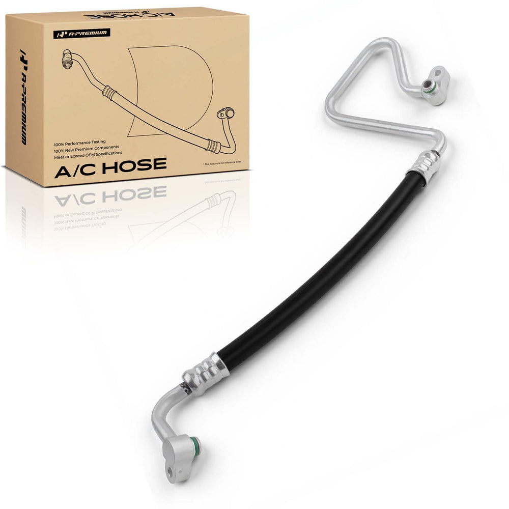 A-Premium front view of discharge hose showing complete assembly and fit
