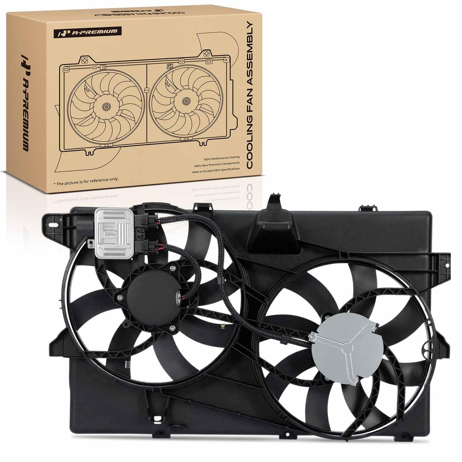 A-Premium dual fan front view showing fit and improved cooling
