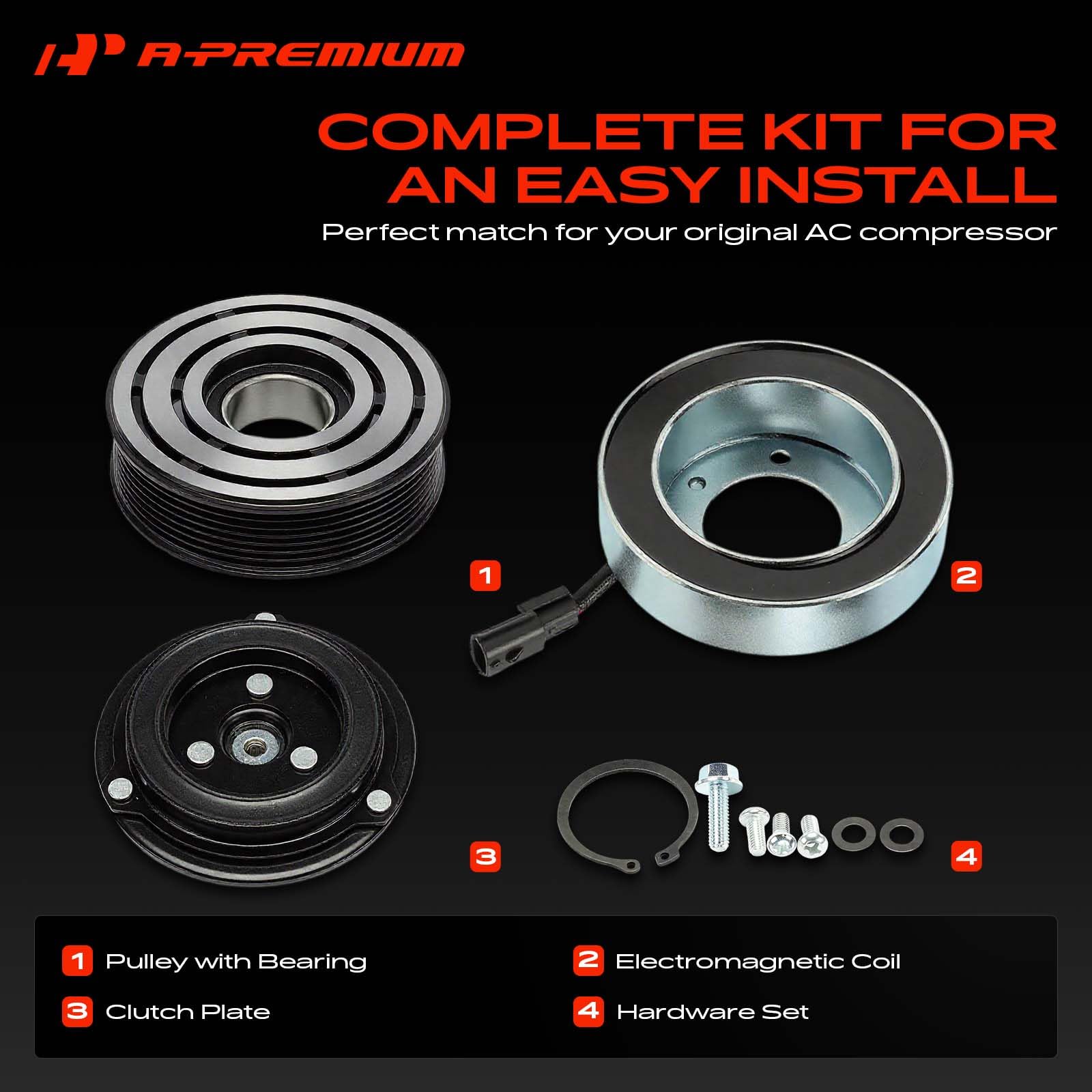 A-Premium electromagnetic coil detail showing clean windings for reliable engagement