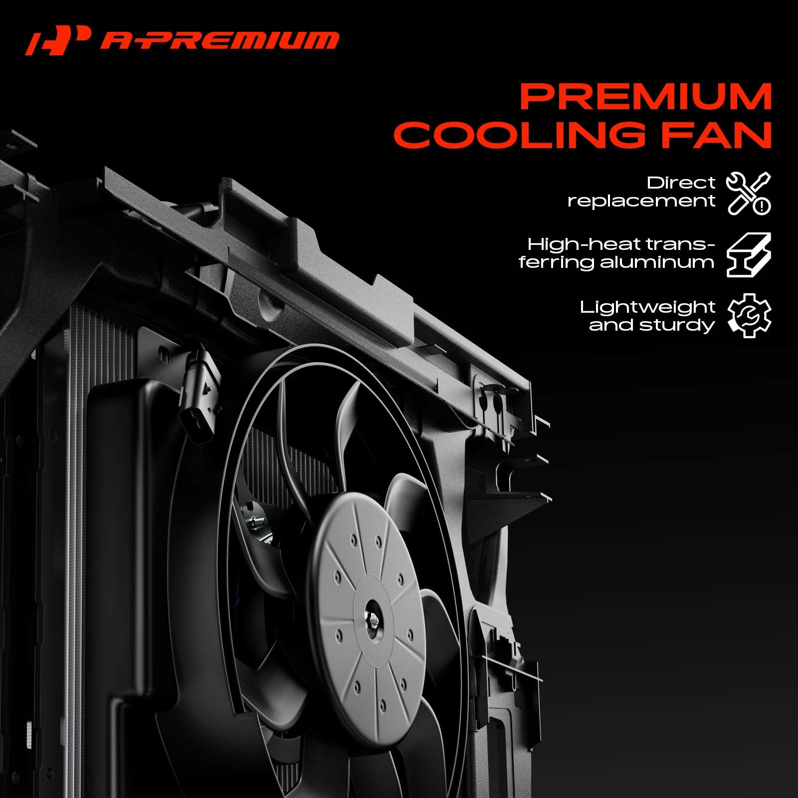 A-Premium engine bay installed showing restored radiator cooling