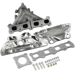 A-Premium manifold front view showing durable cast-iron and direct fit benefits