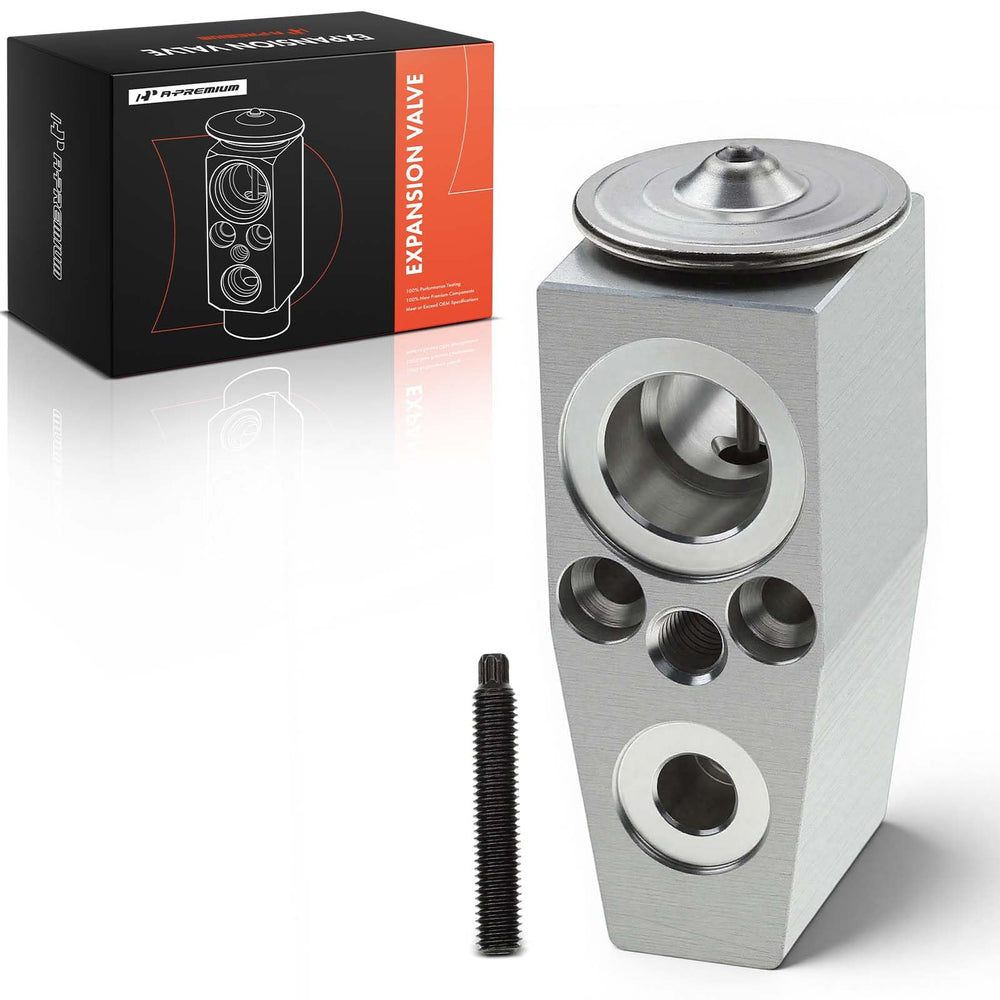 A-Premium expansion valve front view showing clean ports and fitment benefit