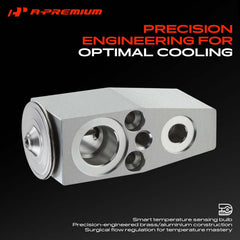A-Premium expansion valve internal valve closeup illustrating precision internals for stable flow