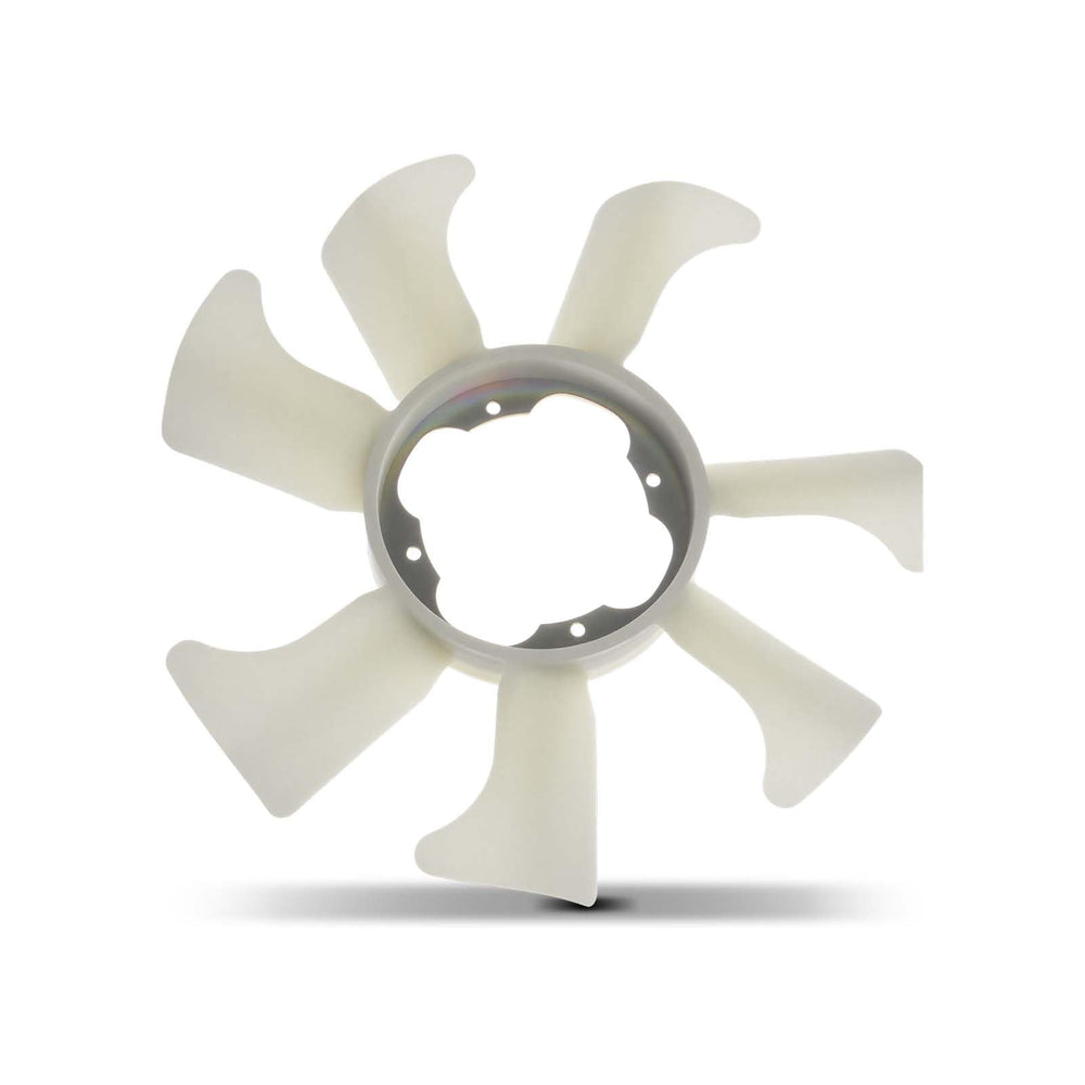 A-Premium fan blade staged in workshop on bench showing ready-for-installation convenience