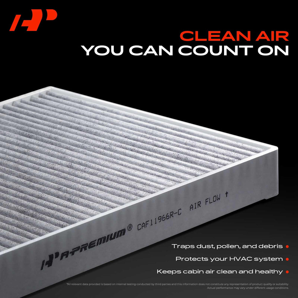 A-Premium filter side profile with dimensions visible, helping buyers confirm correct fitment
