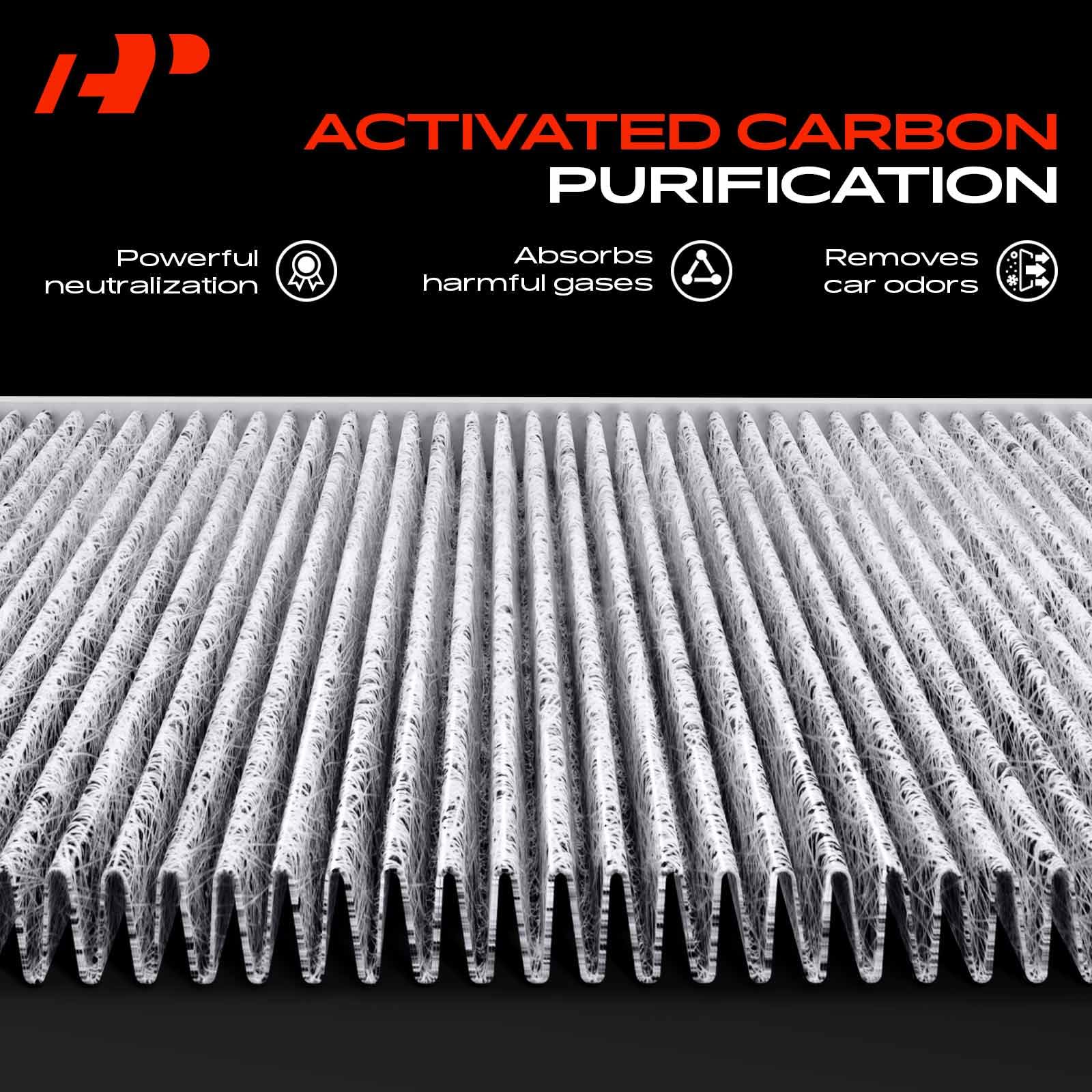 A-Premium filter next to a ruler showing 10.24 inches length for accurate fitment