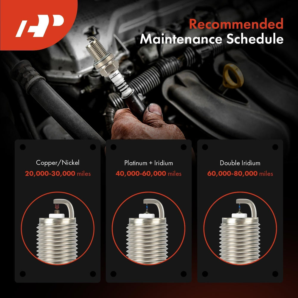 A-Premium four plugs neatly laid out to show pack contents for balanced replacement