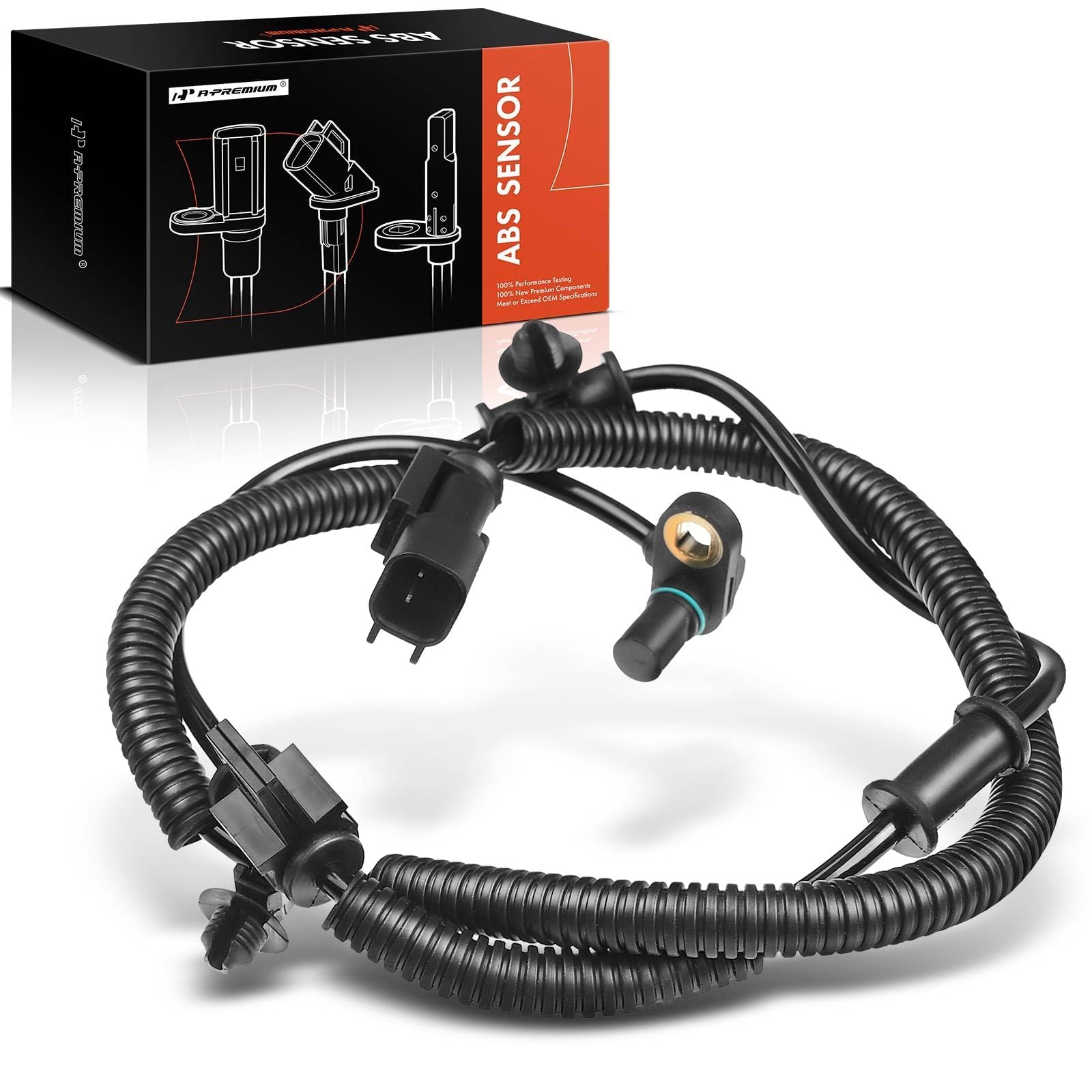 a-premium front ABS sensor front view showing fitment and durability