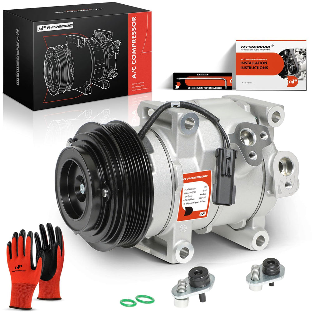 A-Premium front assembly showing complete compressor and clutch, ensures direct-fit replacement