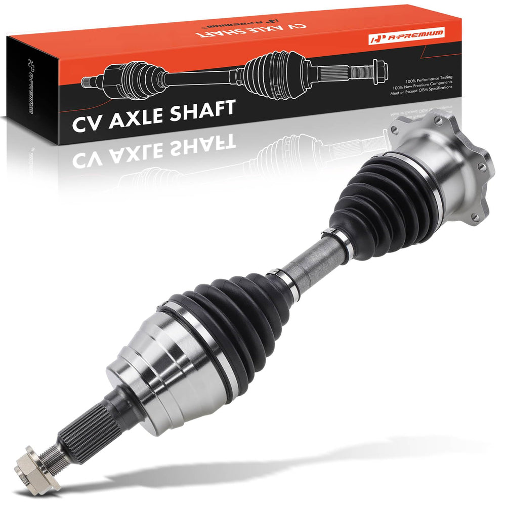 A-Premium front view of CV axle assembly showing complete ready-to-install unit