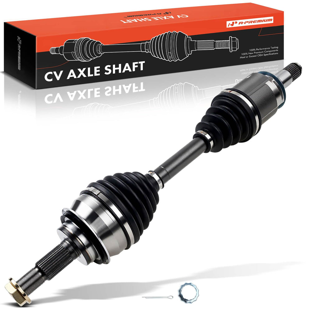 A-Premium front CV axle assembly front view showing fitment benefits