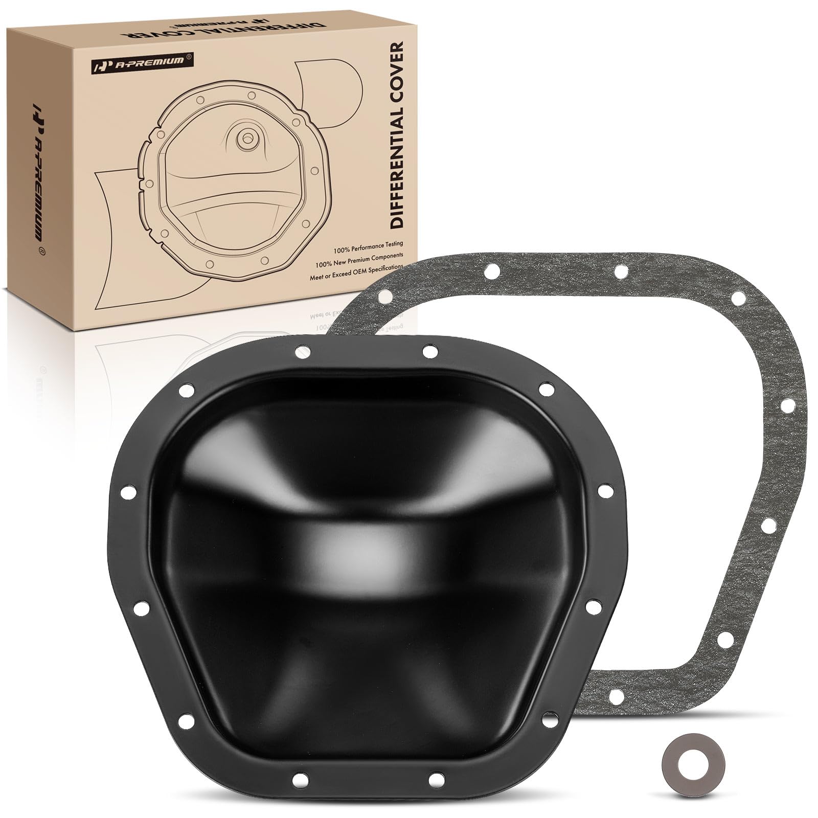 A-Premium front view of differential cover showing clean fit and protection