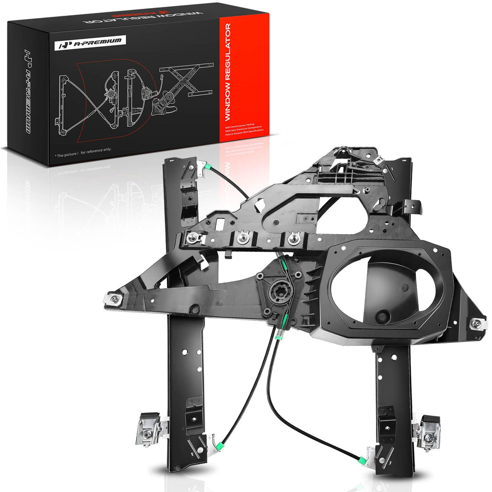 A-Premium packaged front driver-side regulator ready for installation and reduced downtime