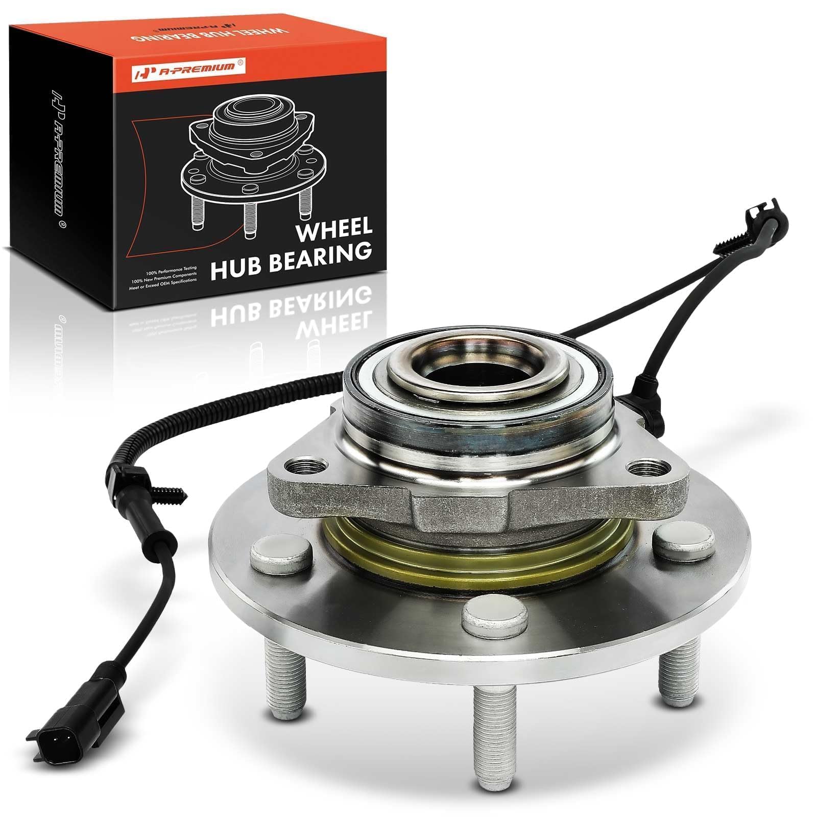 A-Premium front hub assembly front view showing full replacement benefits