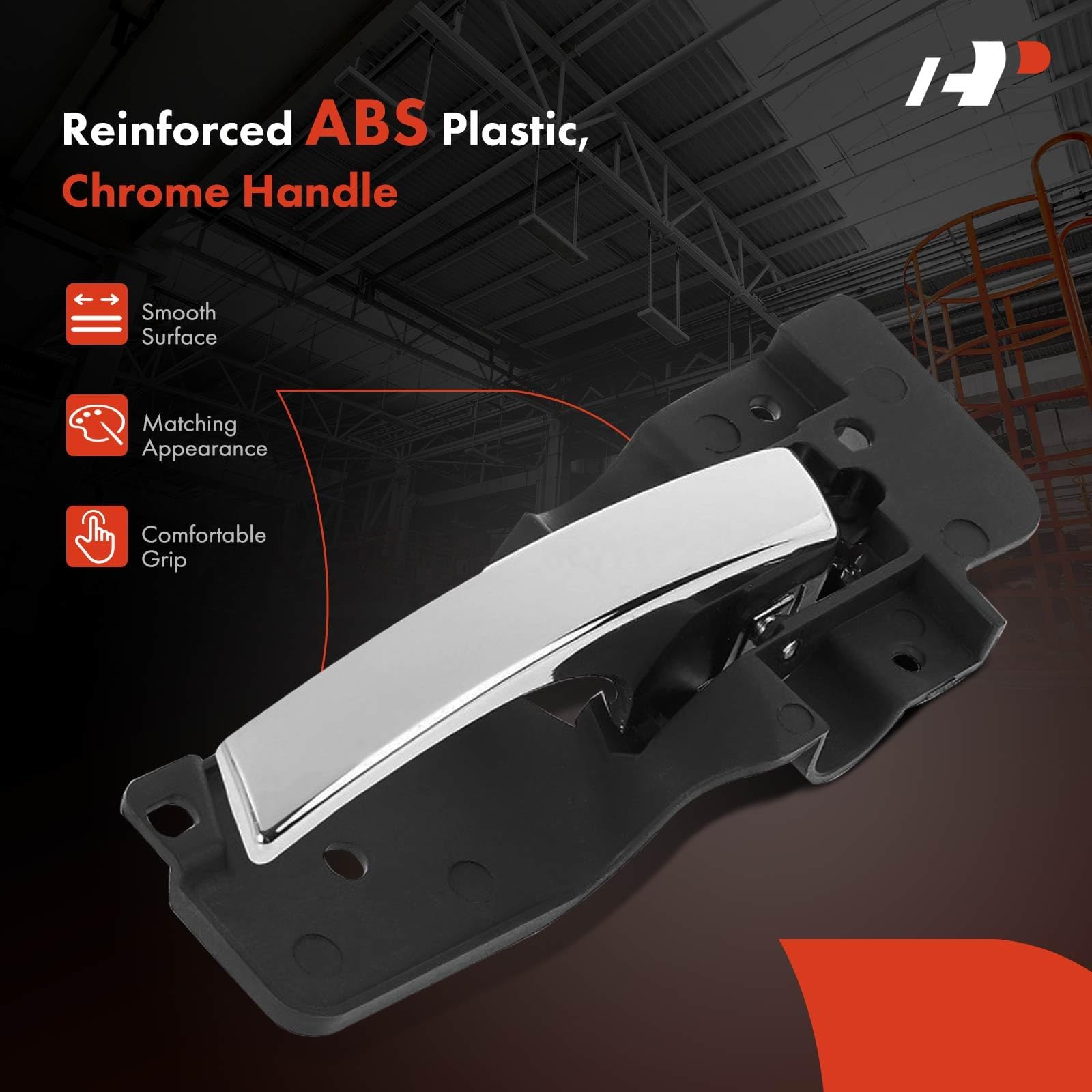 A-Premium close-up of chrome surface highlighting smooth finish and factory look