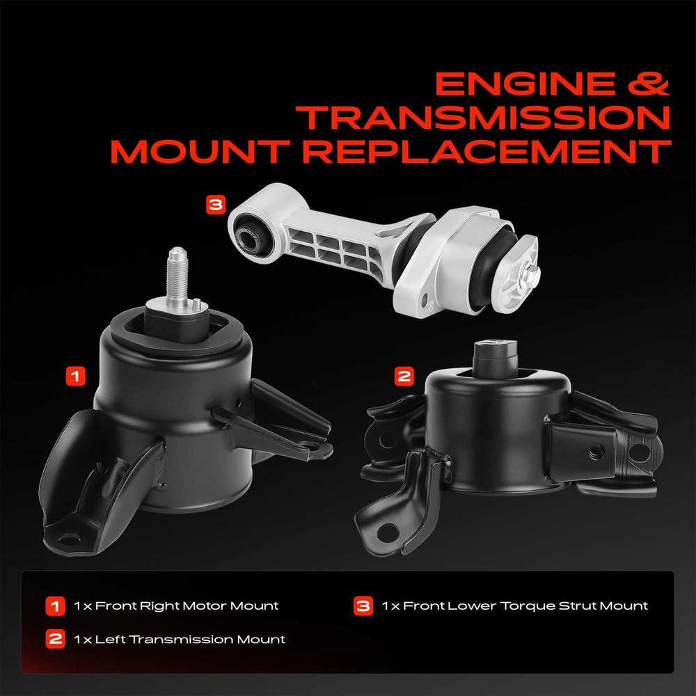 A-Premium front lower torque strut mount angled view demonstrating reinforced torque control