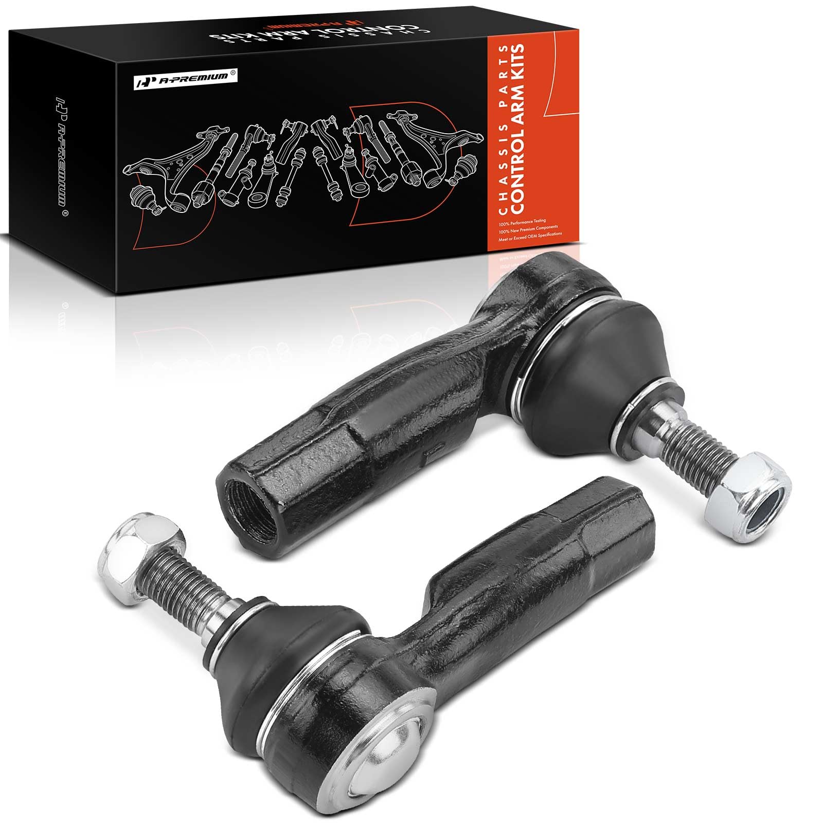 A-Premium front outer tie rod end front profile showing durable construction and precise fit